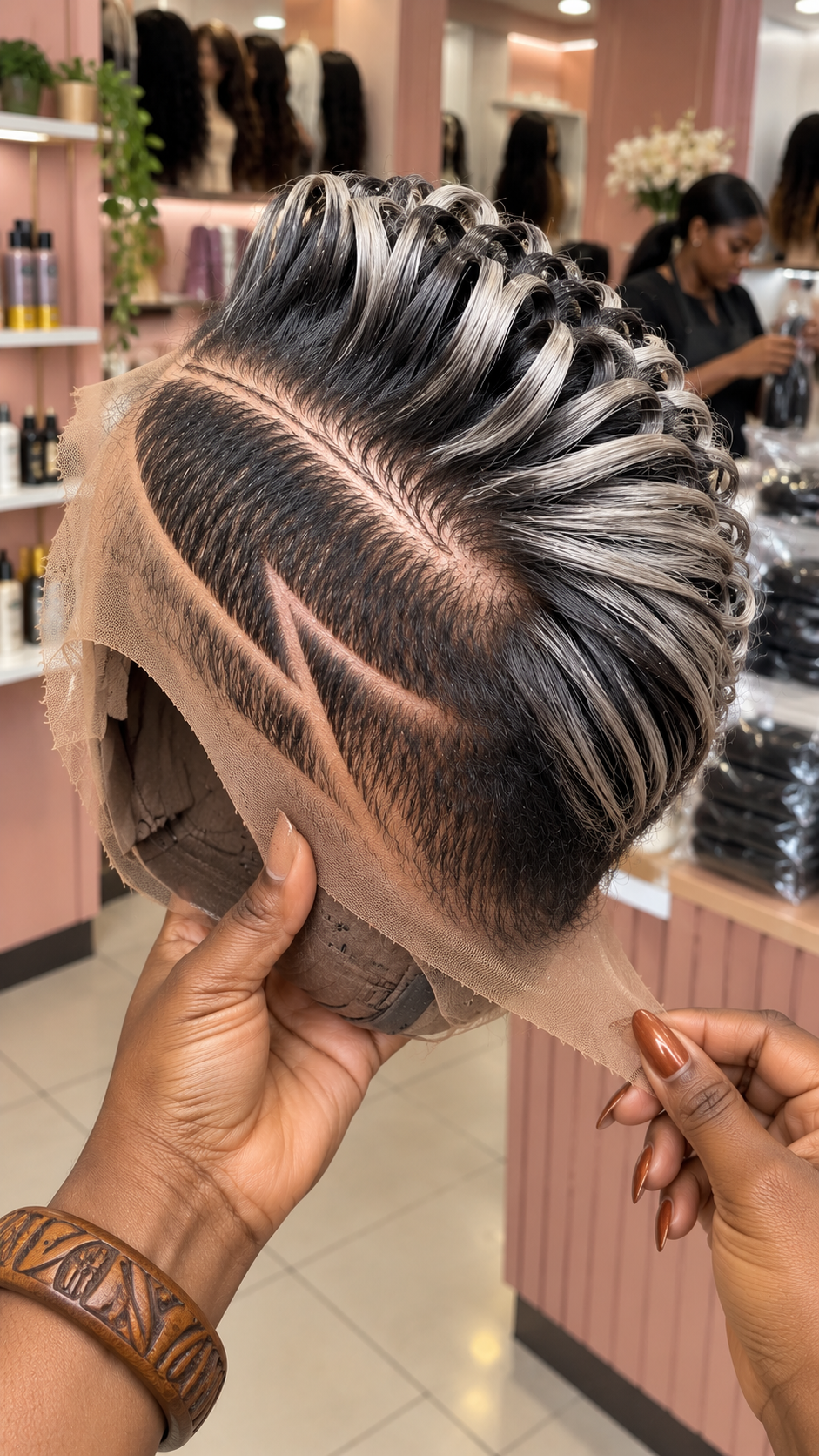 Why Silver Ribbon Curls Make This Sculpted Pixie Wig Stand Out #brh