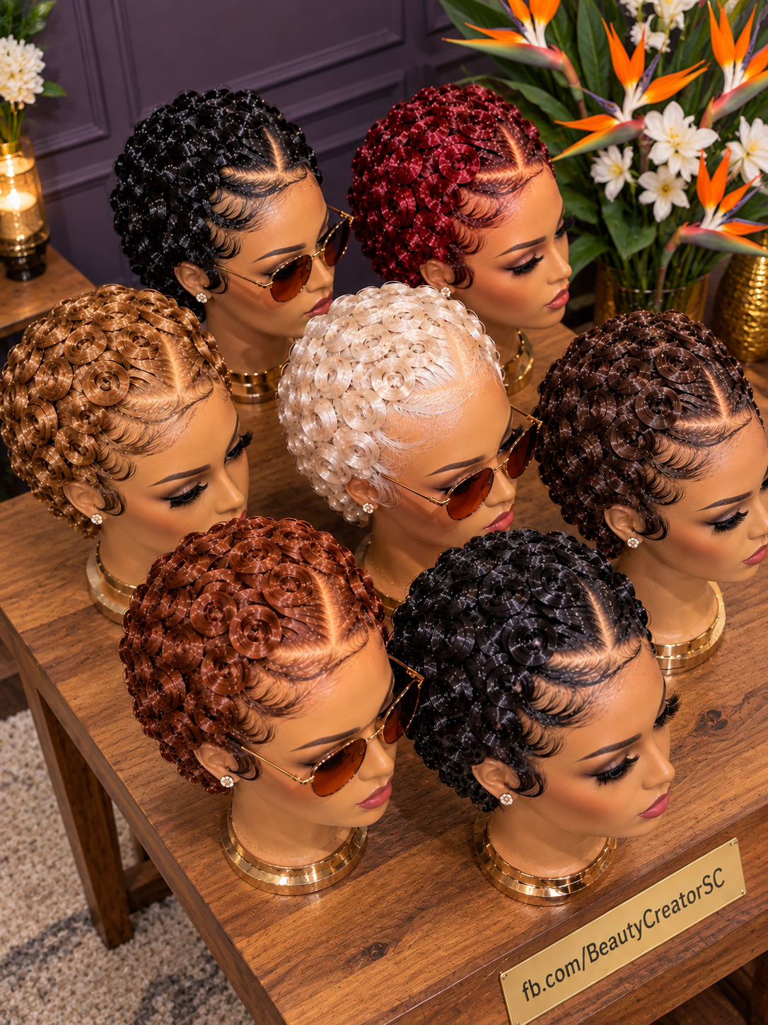 Burgundy, Copper And Jet Black Finger Coil Pixie Wig Collection #bc Burgundy, Copper And Jet Black Finger Coil Pixie Wig Collection #bc