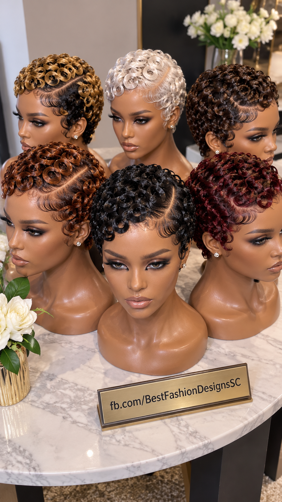 Sculpted Side-Sweep Ringlet Pixie Wigs in Burgundy, Honey, Black and Pearl Blonde #best Sculpted Side-Sweep Ringlet Pixie Wigs in Burgundy, Honey, Black and Pearl Blonde #best