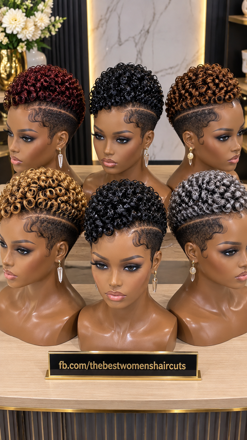 Natural Black Pin-Curl Pixie With Sweeping Side Part and Tapered Undercut #the Natural Black Pin-Curl Pixie With Sweeping Side Part and Tapered Undercut #the