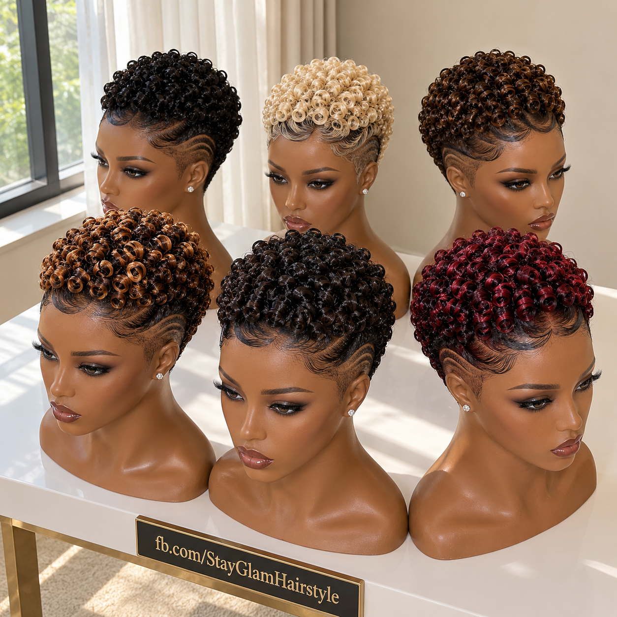 Ring Curl Pixie Wig Collection With Sculpted Temple Waves And Curved Side Detailing #stay Ring Curl Pixie Wig Collection With Sculpted Temple Waves And Curved Side Detailing #stay