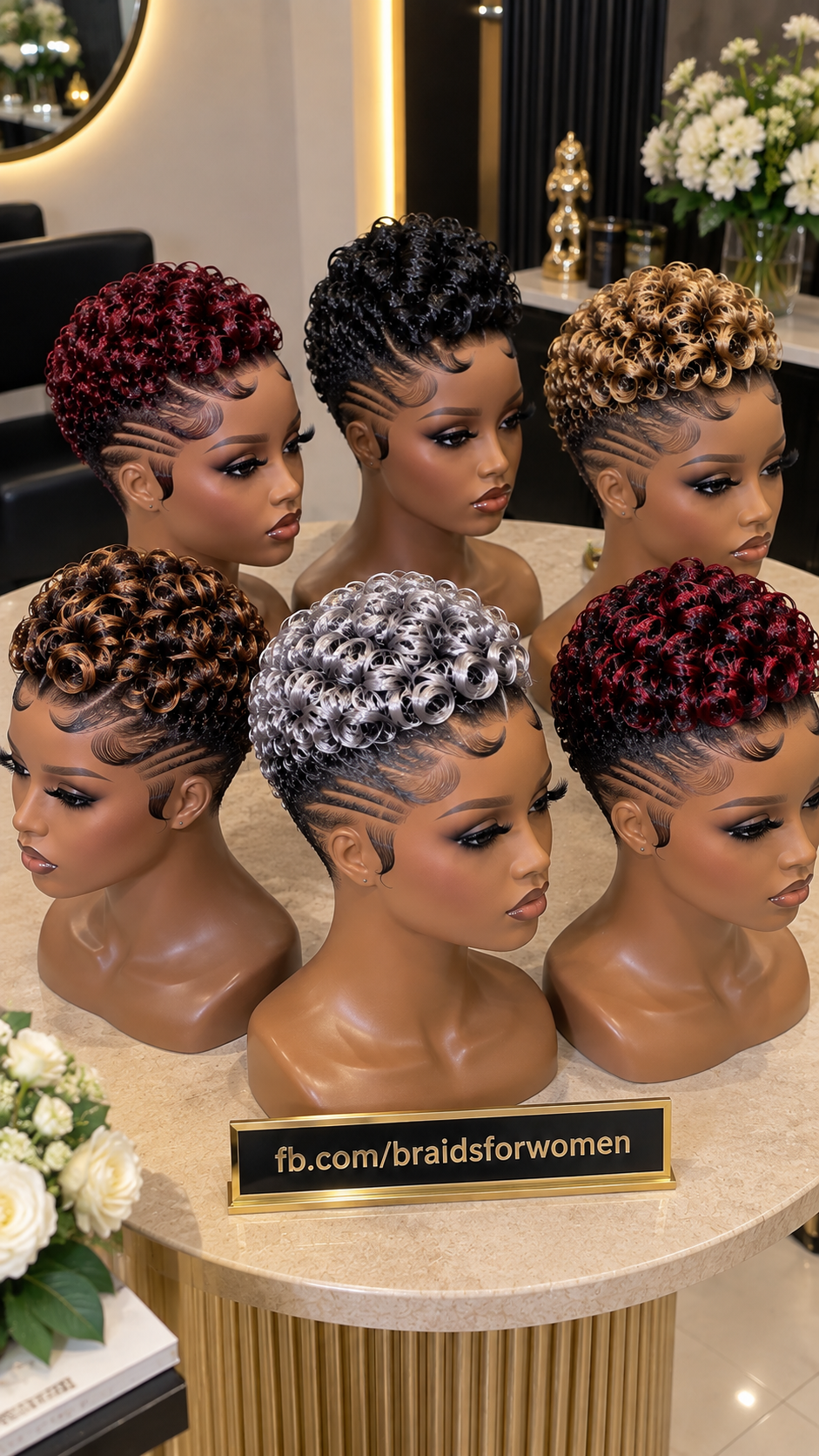 Colorful Sculpted Curl Wigs With Triple Side Lines for a High-Impact Salon Collection #br