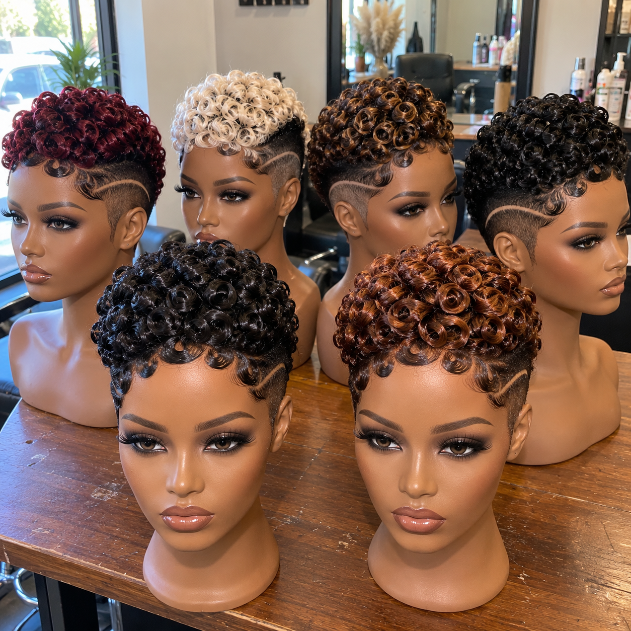 Curly Pixie Wig Collection With Sculpted Side Designs And Rich Color Choices #stay Curly Pixie Wig Collection With Sculpted Side Designs And Rich Color Choices #stay