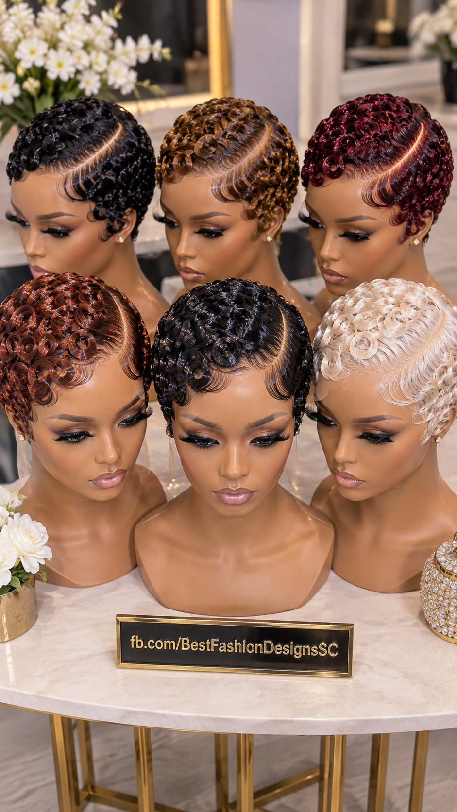 Feathered Wave Pixie Wigs With Polished Coil Crowns and Rich Salon Colors #best
