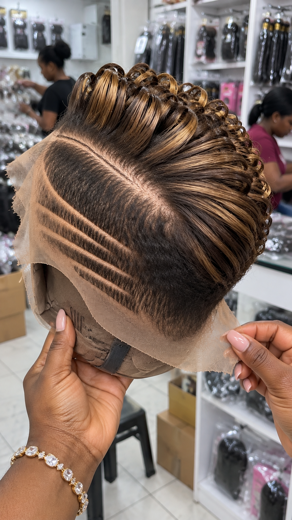 Honey Ribbon Loops Turn This Sculpted Pixie Wig Into a High-Impact Custom Piece #ssh