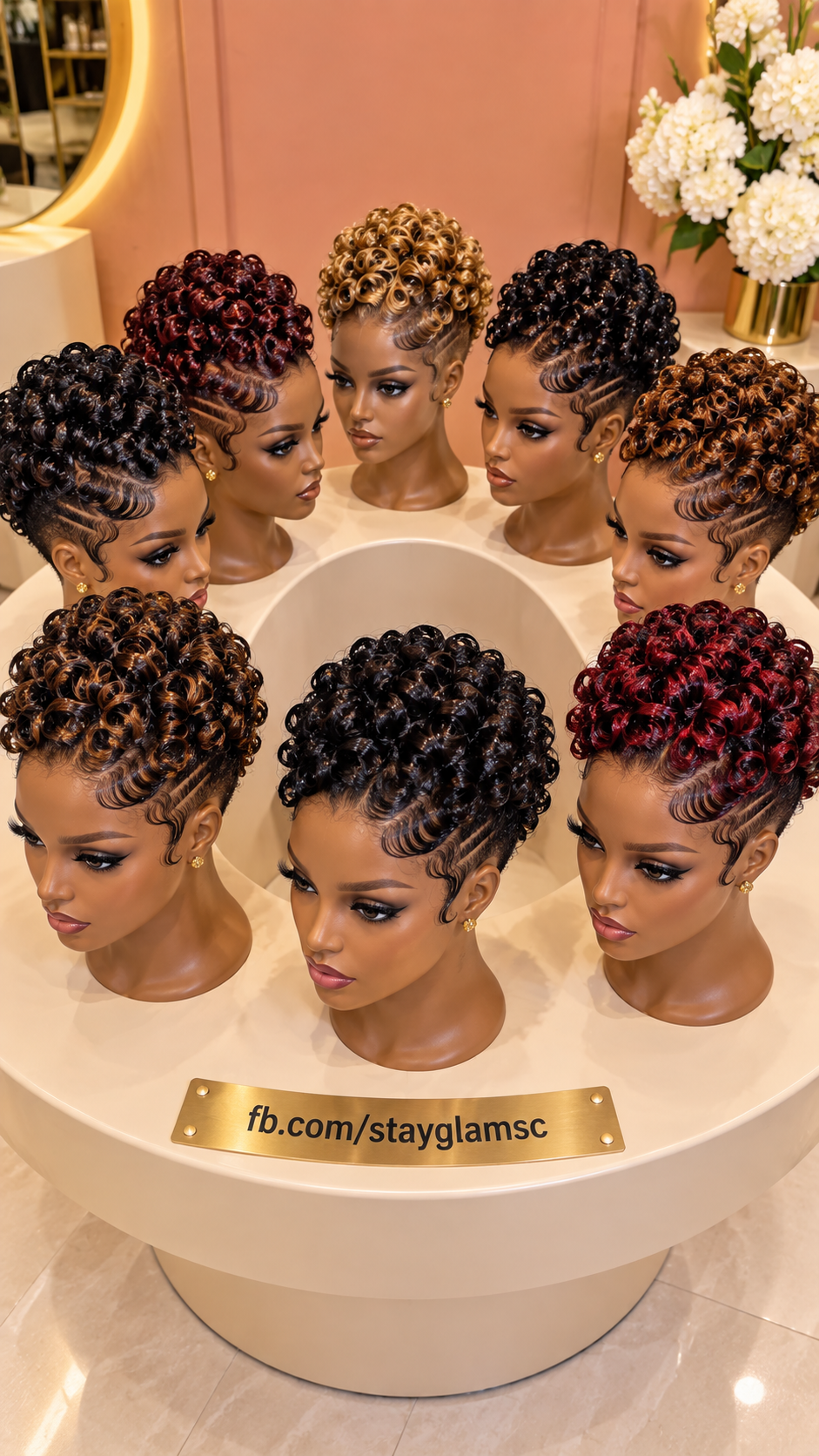 Curly Pixie Wig Collection With Sculpted Sides and Rich Color Choices #hwb