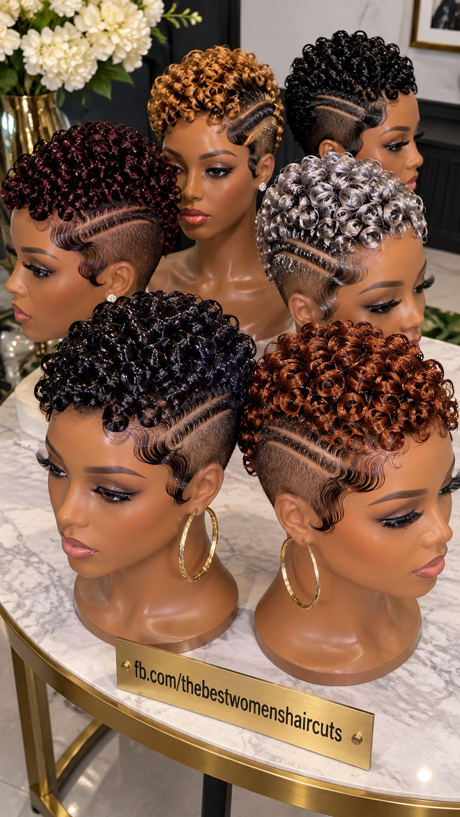 Natural Black Spiral Pixie With Double Curved Lines and Deep Side Sweep #the