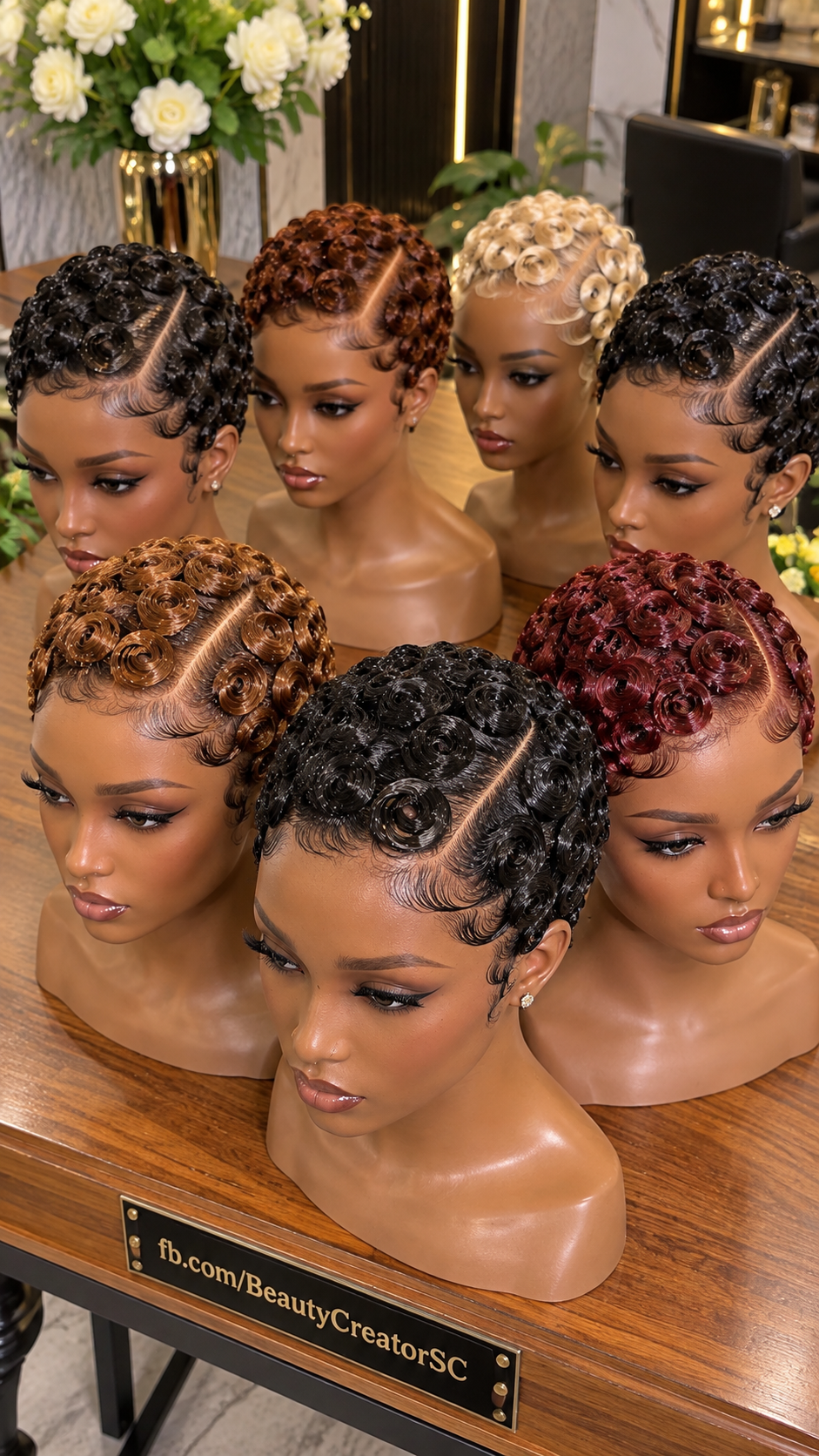 Deep-Part Spiral Ringlet Pixie Wigs With Sculpted Front Waves #bc