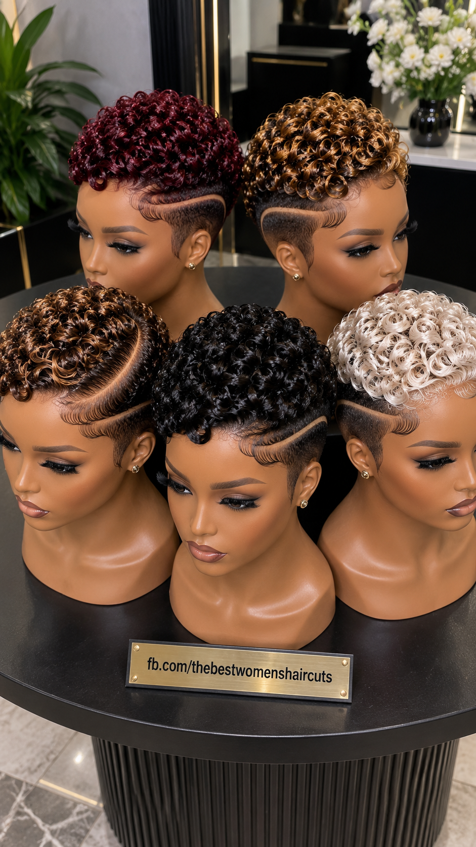 Raven Black Ringlet Pixie With One Long Curve and Sculpted Hairline #the