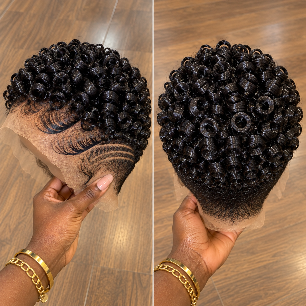 Where To Find a Dense Ring-Curl Pixie Wig With Curved Double-Line Detailing #hwby Where To Find a Dense Ring-Curl Pixie Wig With Curved Double-Line Detailing #hwby