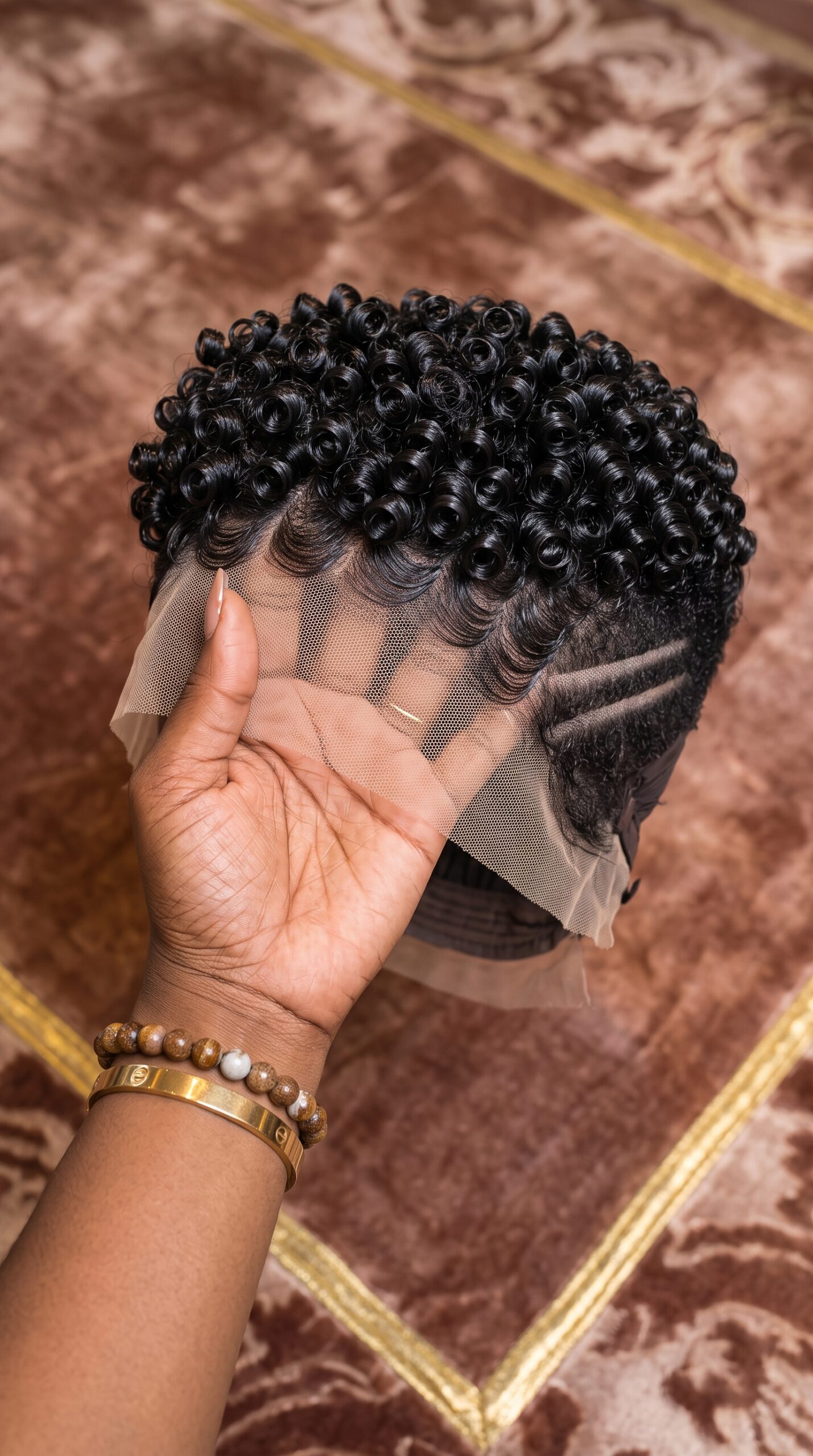 Jet Black Ringlet Pixie Wig With Sculpted Sides and Double Lines #stay Jet Black Ringlet Pixie Wig With Sculpted Sides and Double Lines #stay