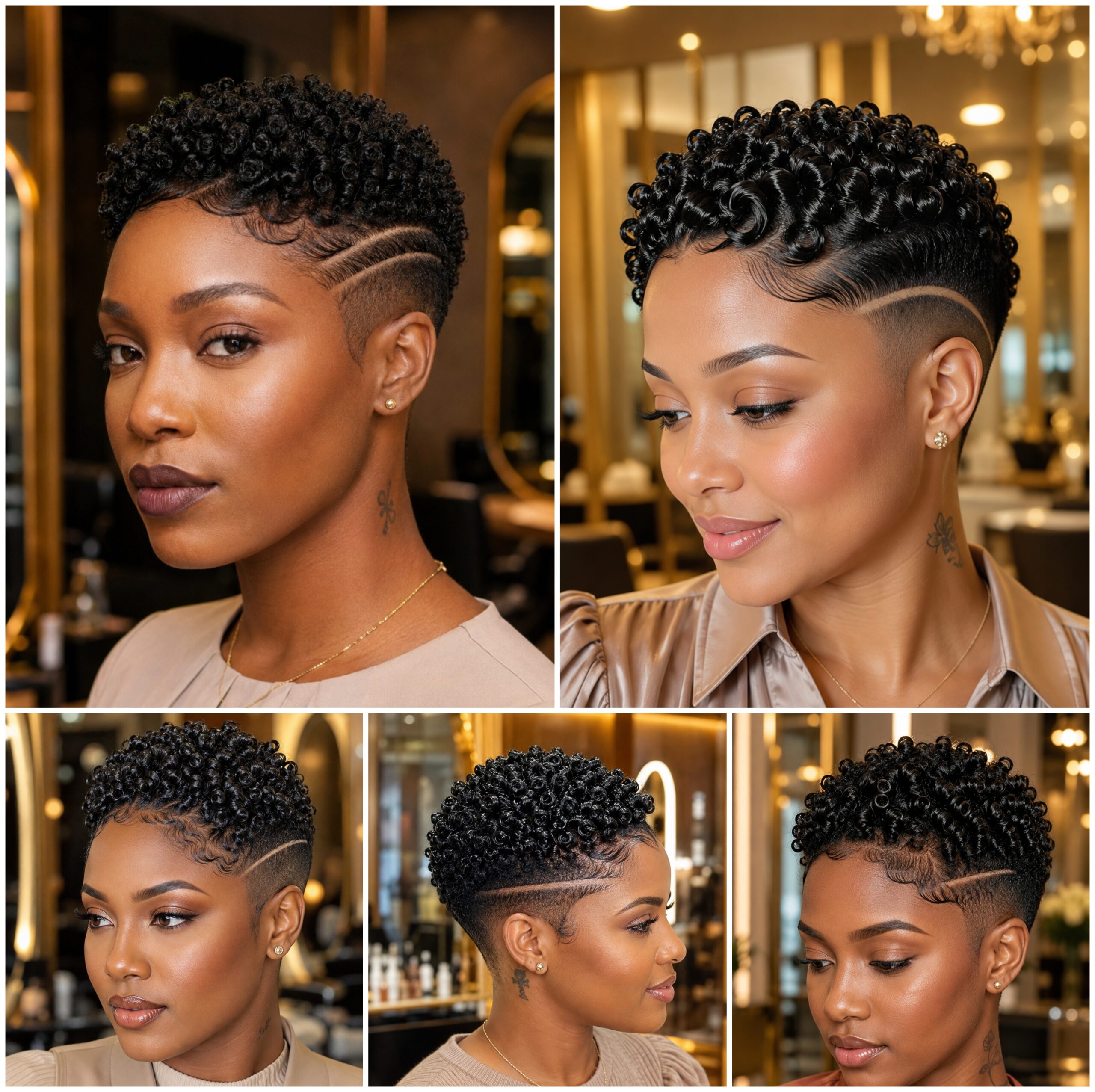 Short Afro Coils with Low Taper Sides Short Afro Coils with Low Taper Sides