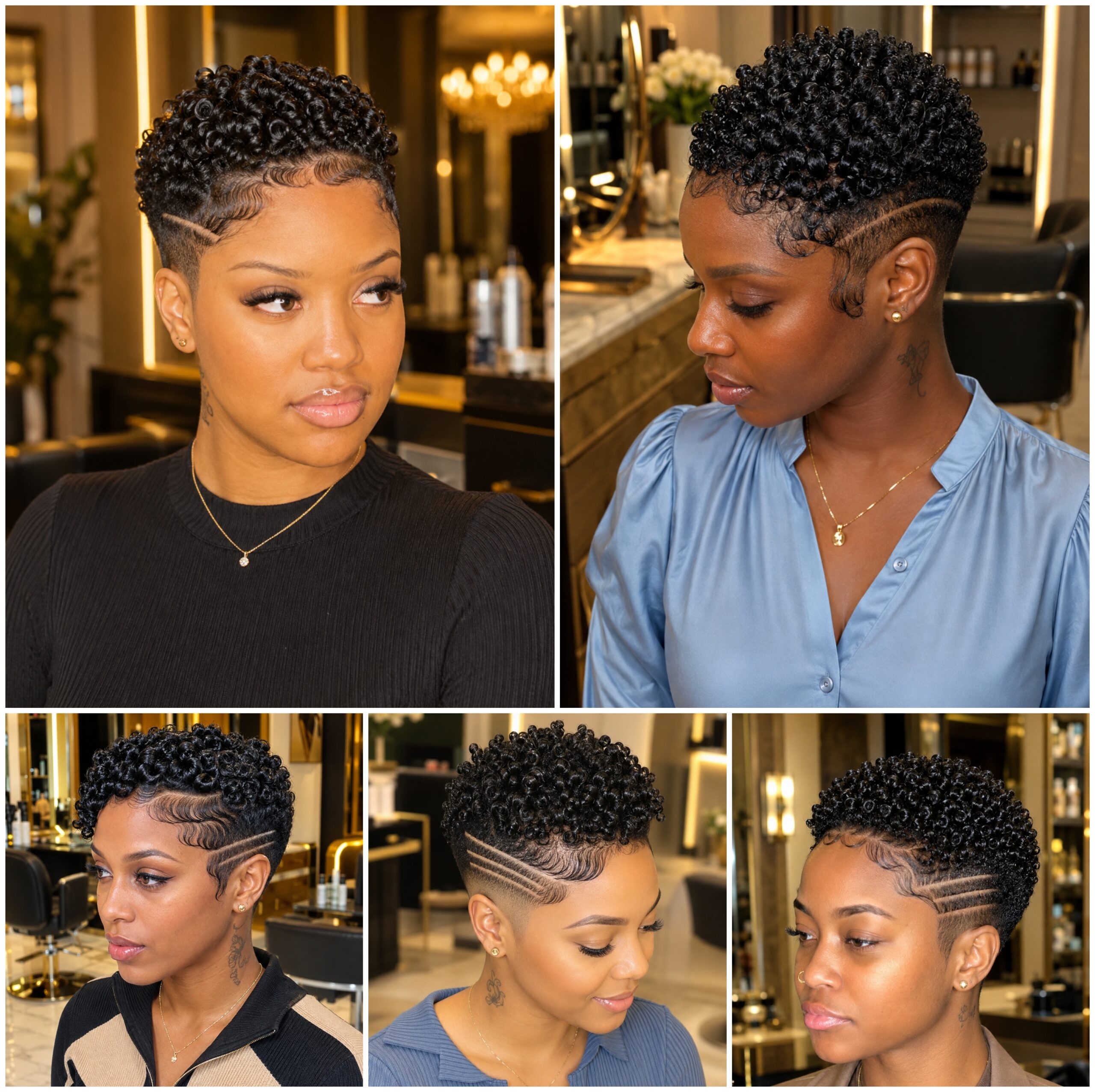 Glossy Coily Tapers with Wave-Set Fronts