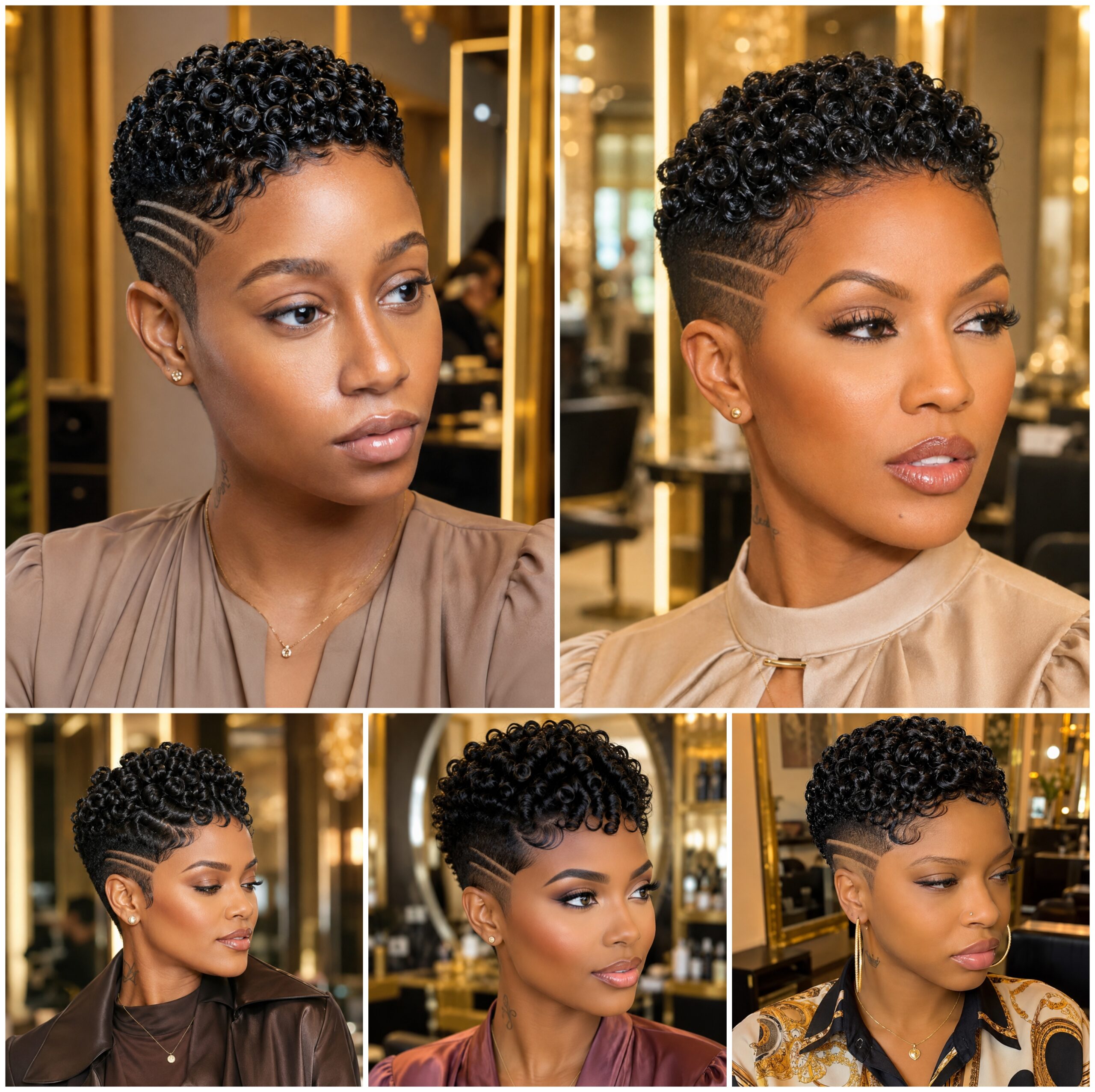 Finger Wave Hairlines with Glossy Coil Fades Finger Wave Hairlines with Glossy Coil Fades