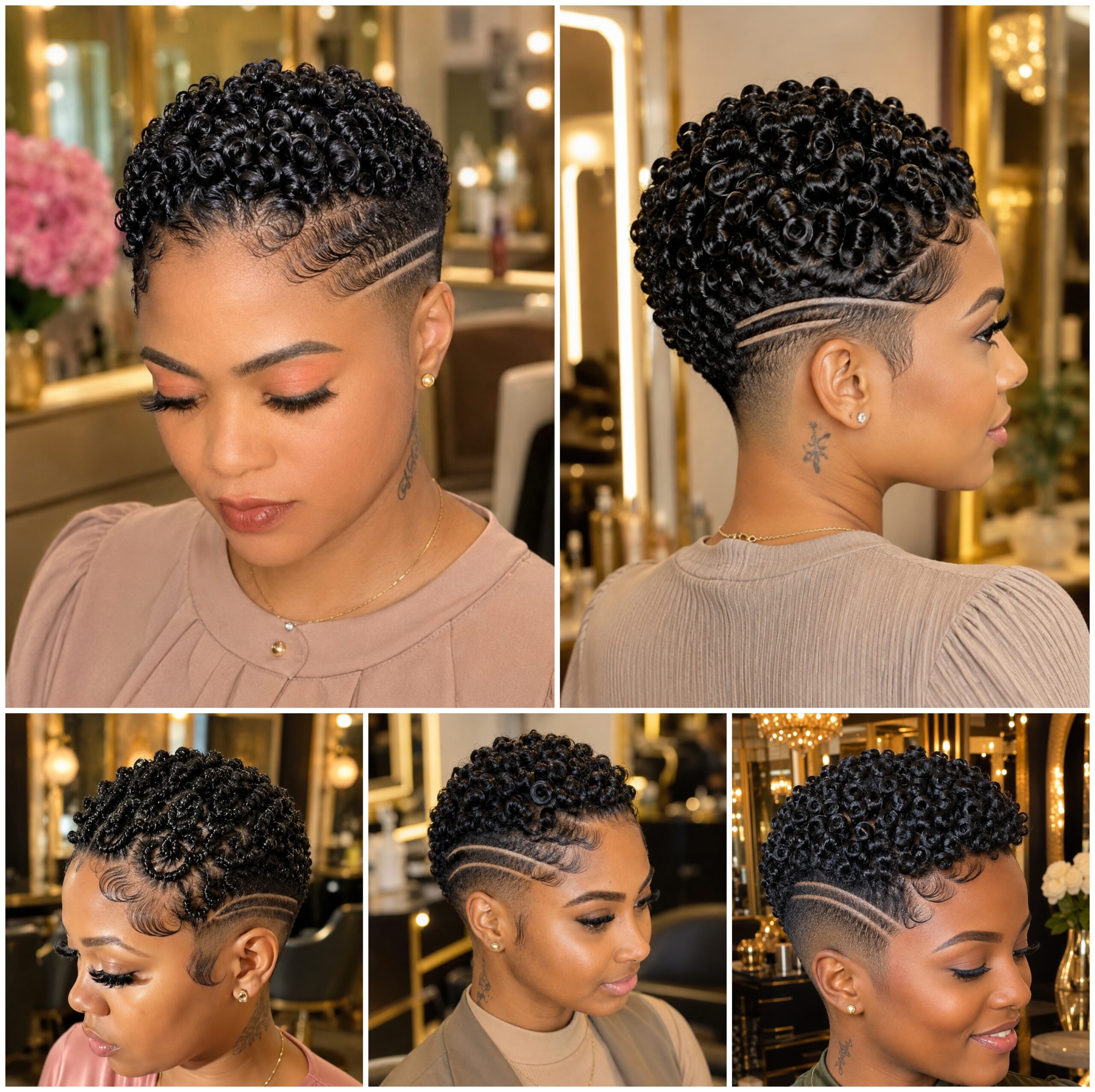 Glossy Loop Coils with Triple Side Stripes #WigBusiness