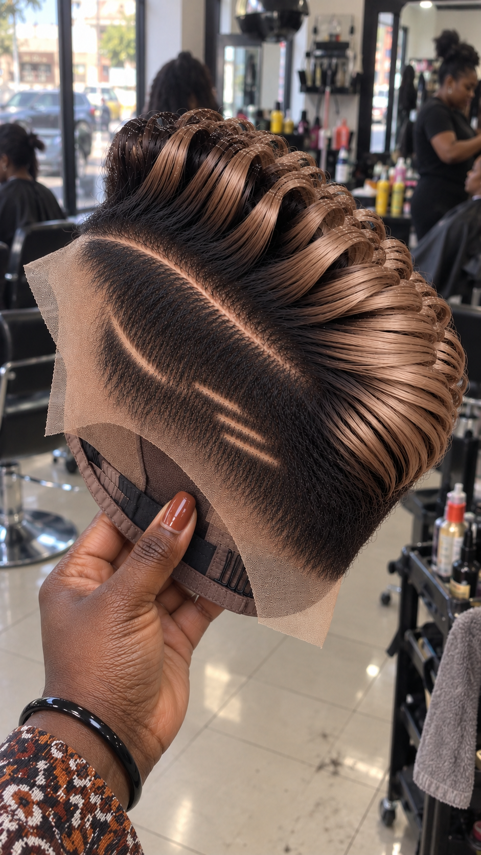 Chocolate Brown Sculpted Pixie Lace Wig With Double Side Lines #hwbh Chocolate Brown Sculpted Pixie Lace Wig With Double Side Lines #hwbh