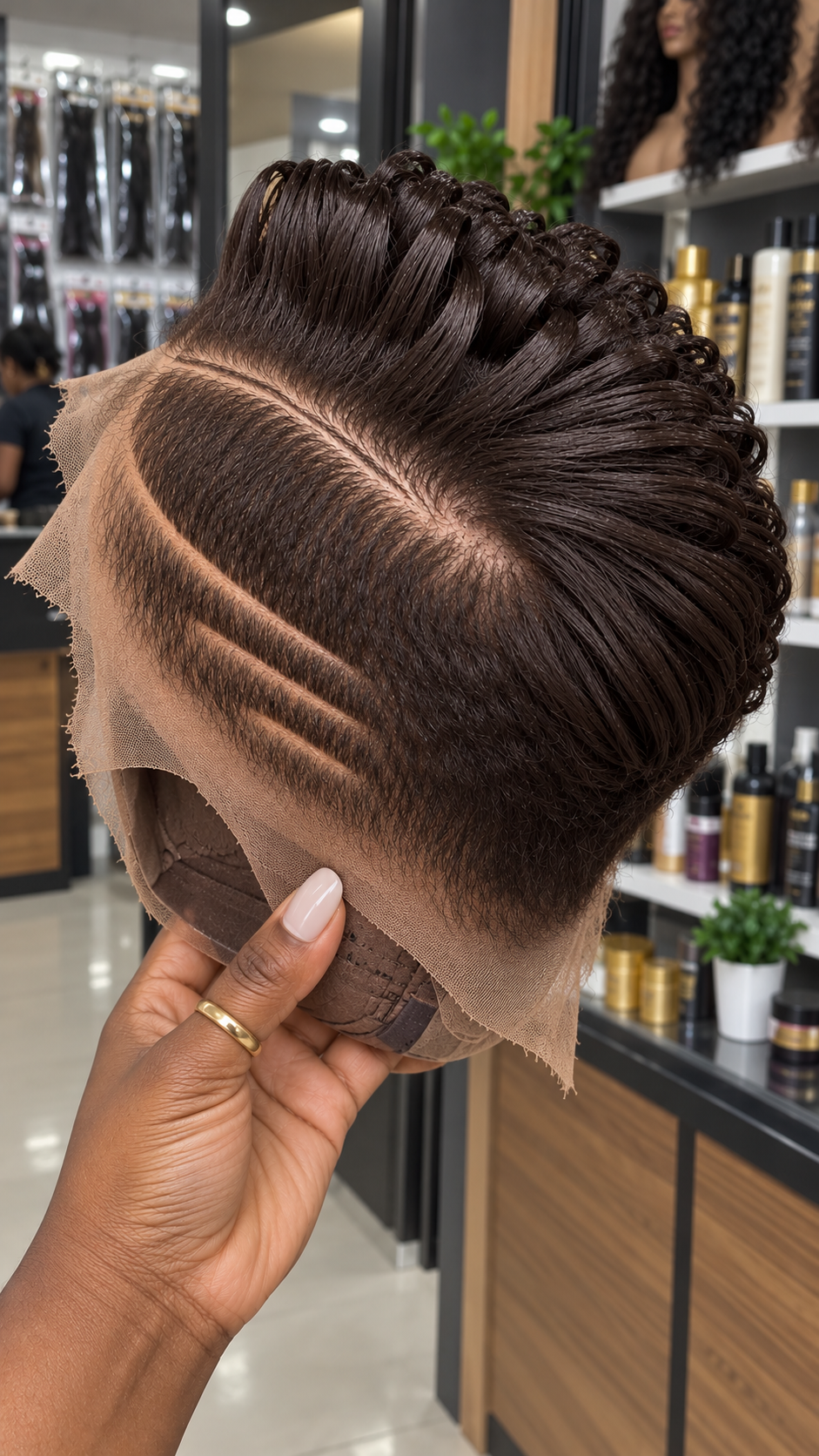 Deep Chocolate Brown Pixie Wig With Sculpted Swept Curls and Double Side Parting #bwih Deep Chocolate Brown Pixie Wig With Sculpted Swept Curls and Double Side Parting #bwih