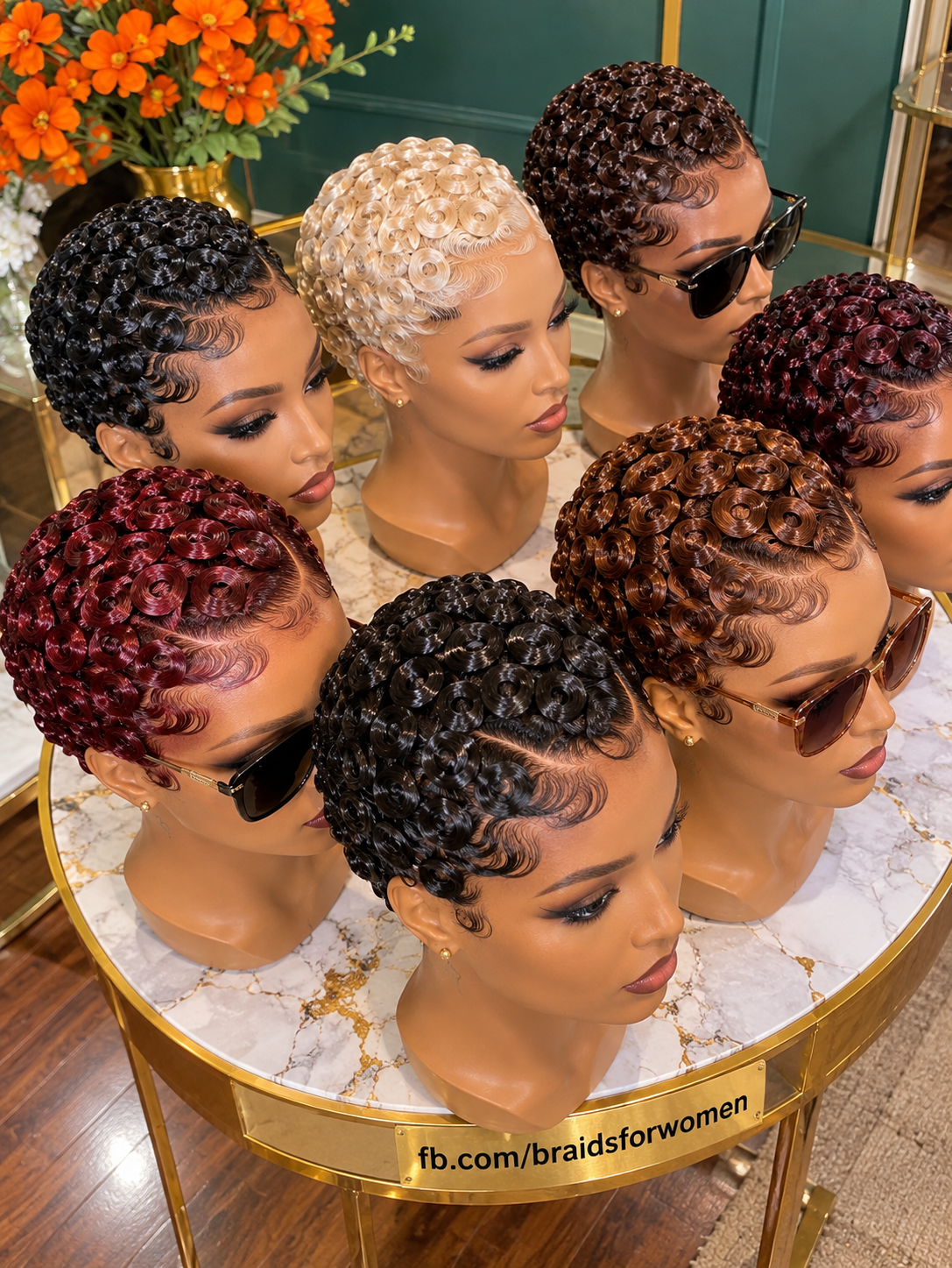 Glossy Finger Curl Pixie Wigs in Black, Burgundy, Blonde and Warm Brown Shades #br Glossy Finger Curl Pixie Wigs in Black, Burgundy, Blonde and Warm Brown Shades #br