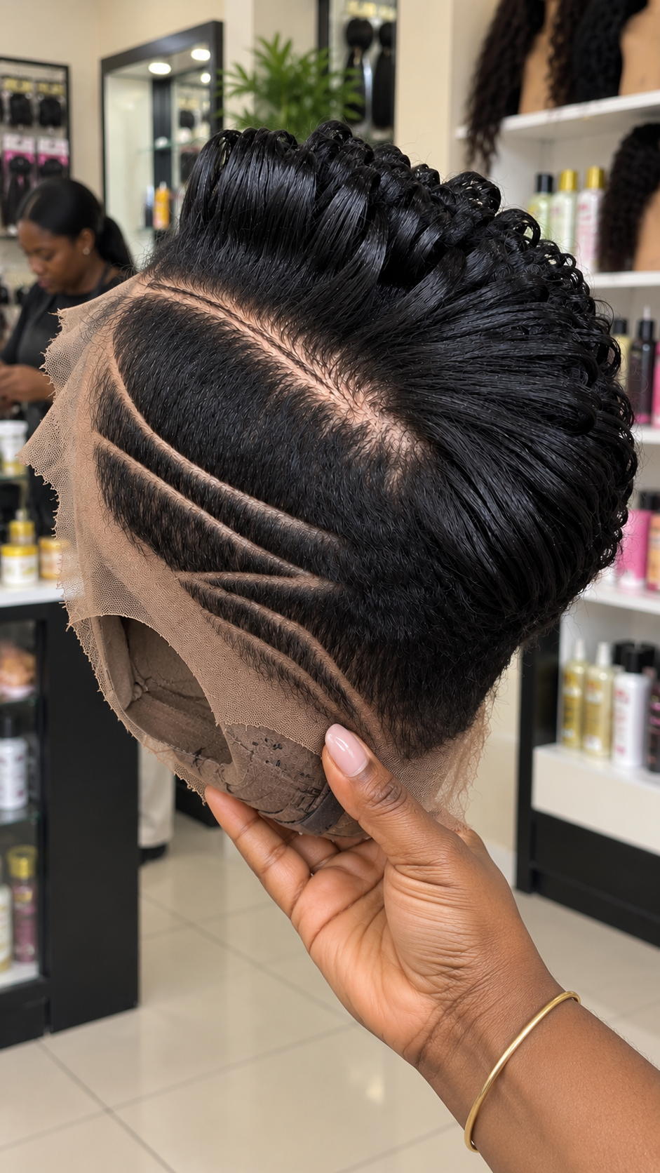 Get The Details On This Black Sculpted Pixie Wig With Triple Curved Side Lines #apdh Get The Details On This Black Sculpted Pixie Wig With Triple Curved Side Lines #apdh