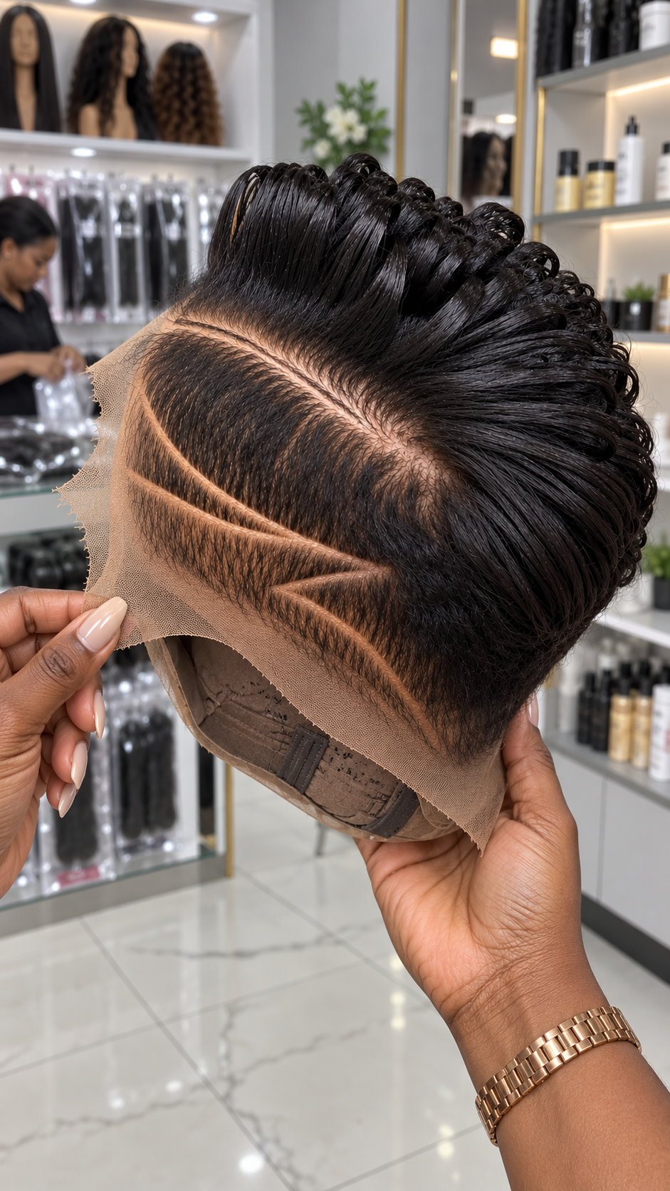 Jet Black Sculpted Loop Pixie Wig With Double Curved Side Design #stayh Jet Black Sculpted Loop Pixie Wig With Double Curved Side Design #stayh