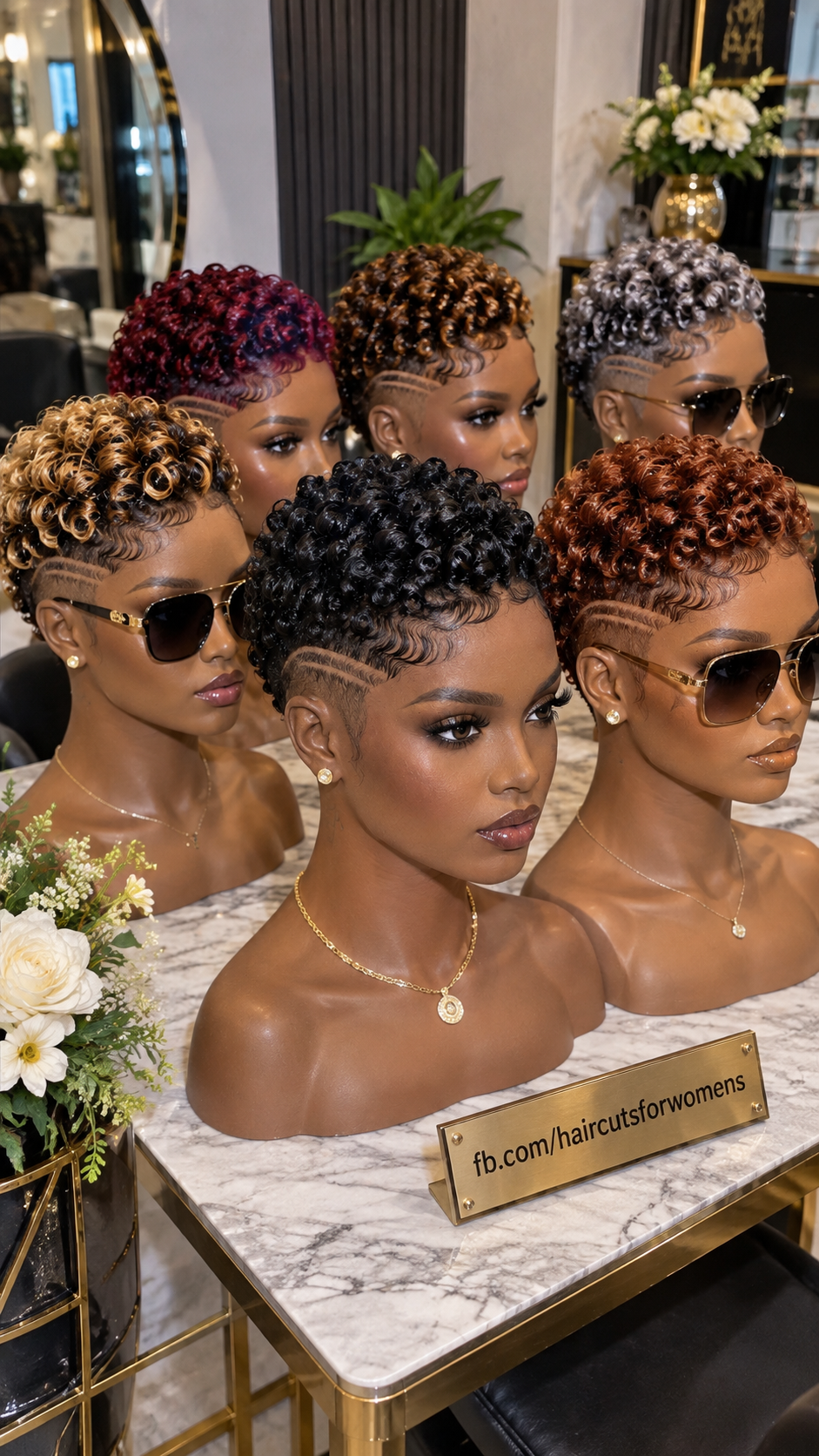 Six Glossy Ringlet Pixie Wigs With Double Side Lines And Tapered Panels #bwi
