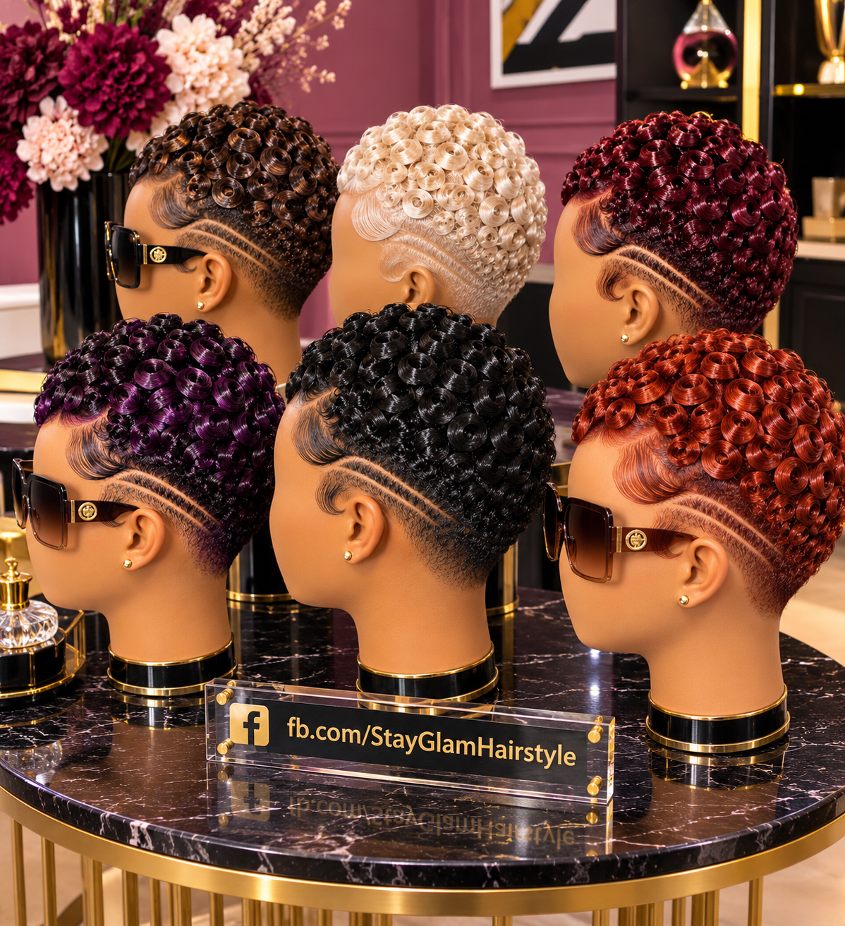 Ringlet Pixie Wig Collection with Curved Side Lines in Six Rich Colors #stay Ringlet Pixie Wig Collection with Curved Side Lines in Six Rich Colors #stay