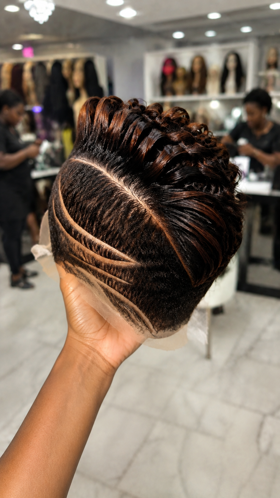 Caramel Highlight Sculpted Pixie With Swept Curls And Precision Side Detail #ssh