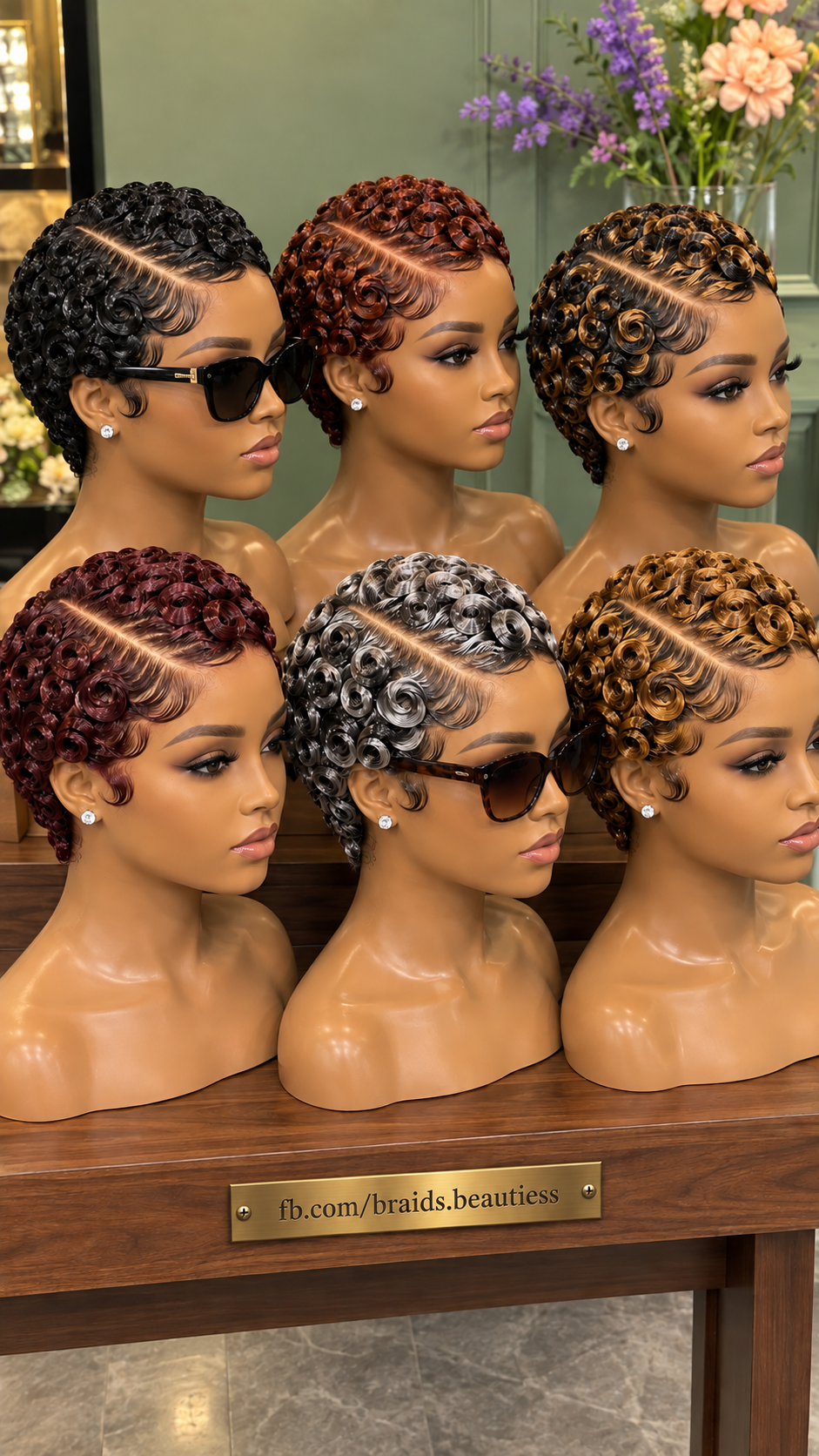 Six Glossy Ringlet Pixie Wigs In Jet Black, Copper, Burgundy, Silver And Honey Tones #bb Six Glossy Ringlet Pixie Wigs In Jet Black, Copper, Burgundy, Silver And Honey Tones #bb