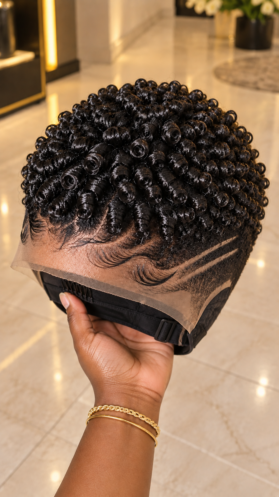 Raven Black Spiral Coil Pixie Wig With Double Curved Lines #WigBusiness