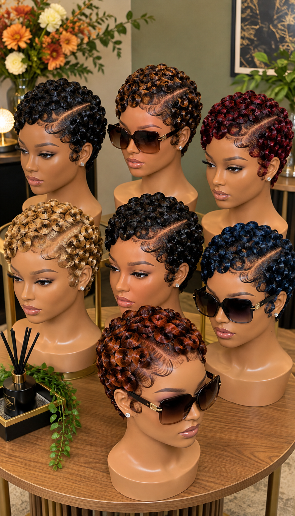 Luxury Ringlet Pixie Wigs With Sculpted Side-Part Waves #hairstylesforwomeng Luxury Ringlet Pixie Wigs With Sculpted Side-Part Waves #hairstylesforwomeng