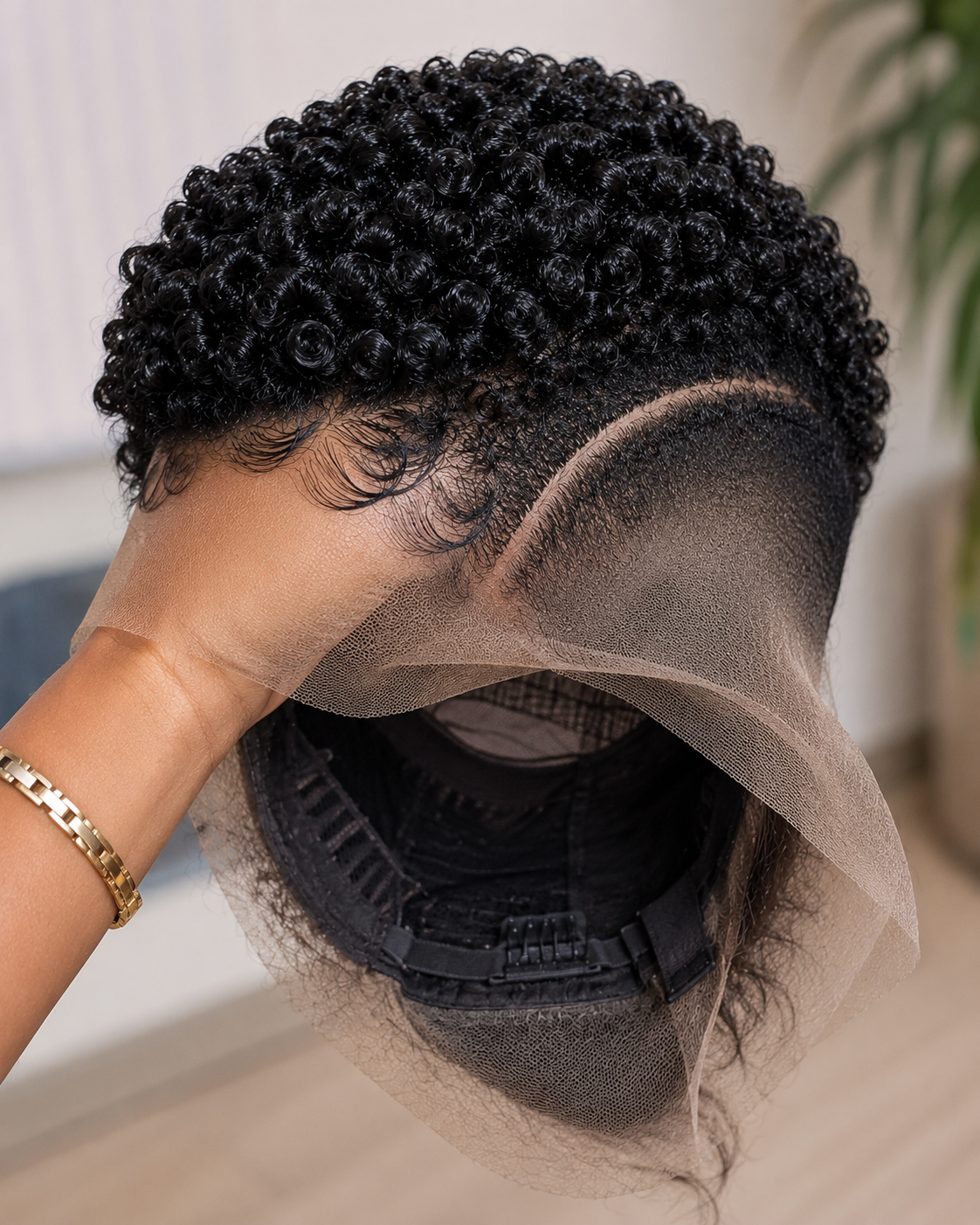 Jet Black Spiral Curl Pixie Wig With a Sweeping Side Line and Extended Lace #BestHairstylesIdeasc Jet Black Spiral Curl Pixie Wig With a Sweeping Side Line and Extended Lace #BestHairstylesIdeasc