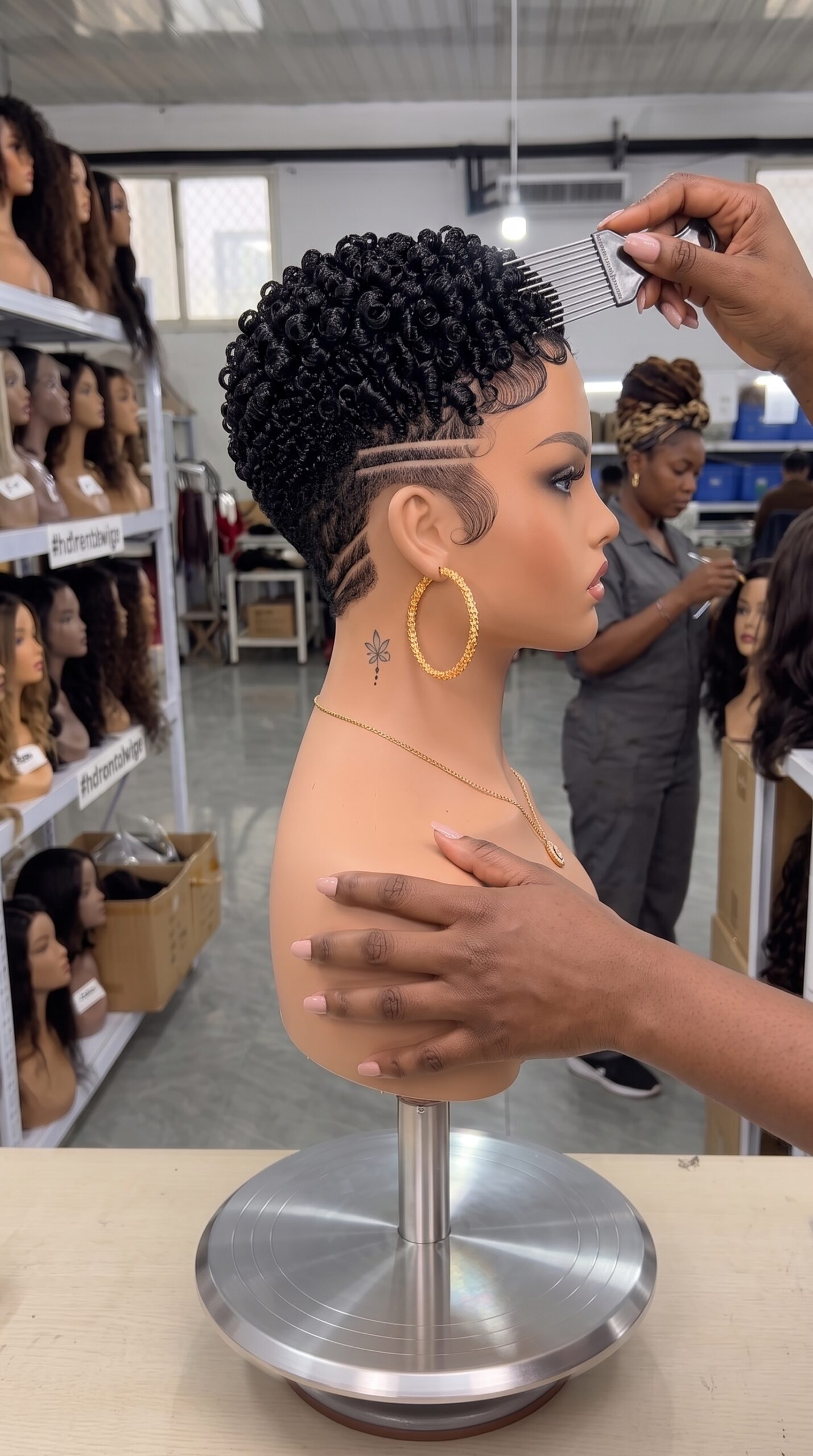 This Black Curly Pixie Wig Has The Kind Of Detail Everyone Notices 😍✨ #WigBusiness
