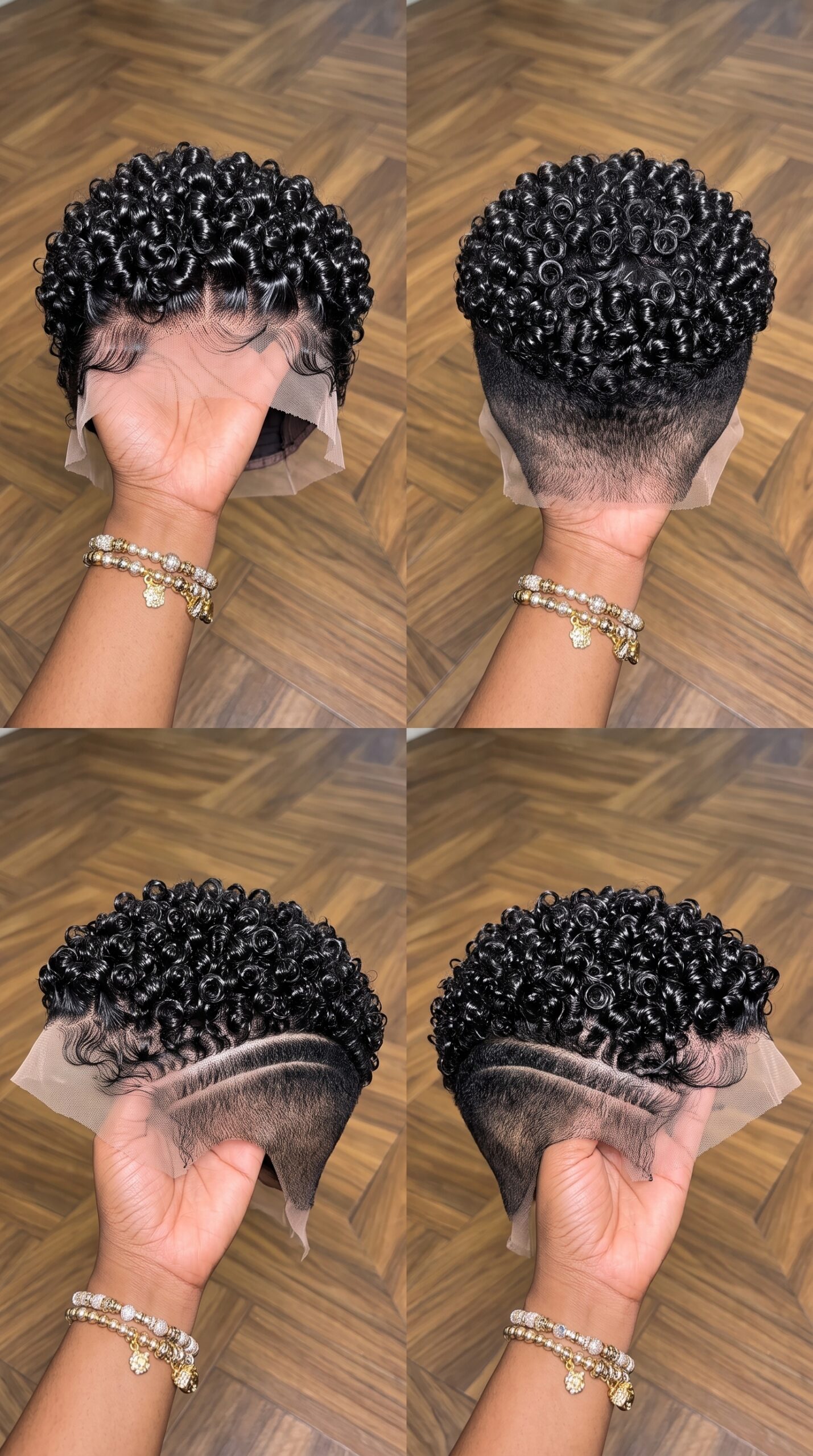 Jet Black Ringlet Pixie Lace Wig With Tapered Nape And Curved Side Lines #BestHairstylesIdeasc