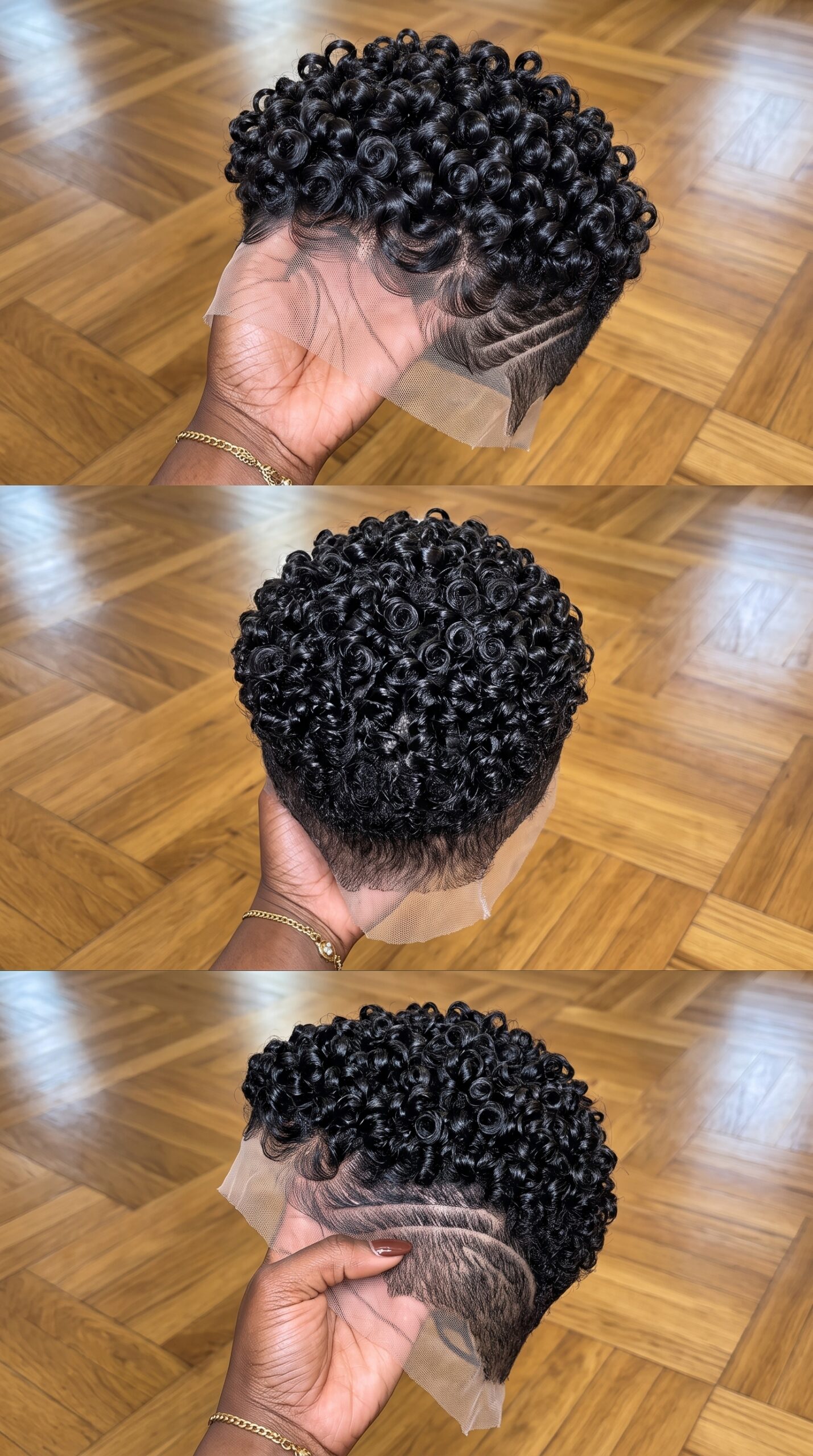 A Three-Angle Inspection Proves How Parallel Razor Tracks Anchor A Volumetric Jet Black Ringlet Pixie Wig #BestHairstylesIdeasc