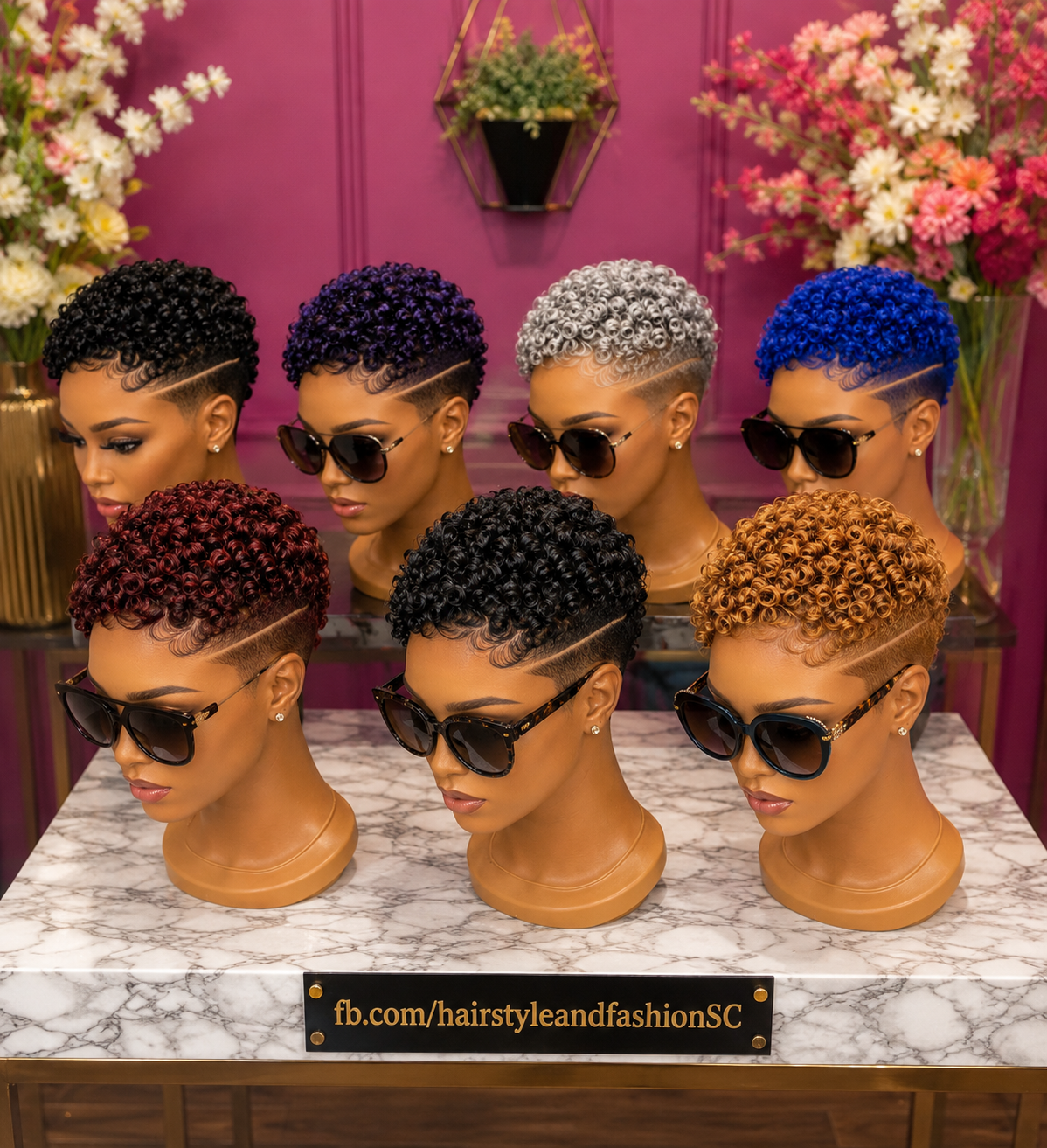 A Straight Single Razor Part Line Restructures A Vibrant Multi-Color Pixie Wig Collection Into Pure Symmetry #fa