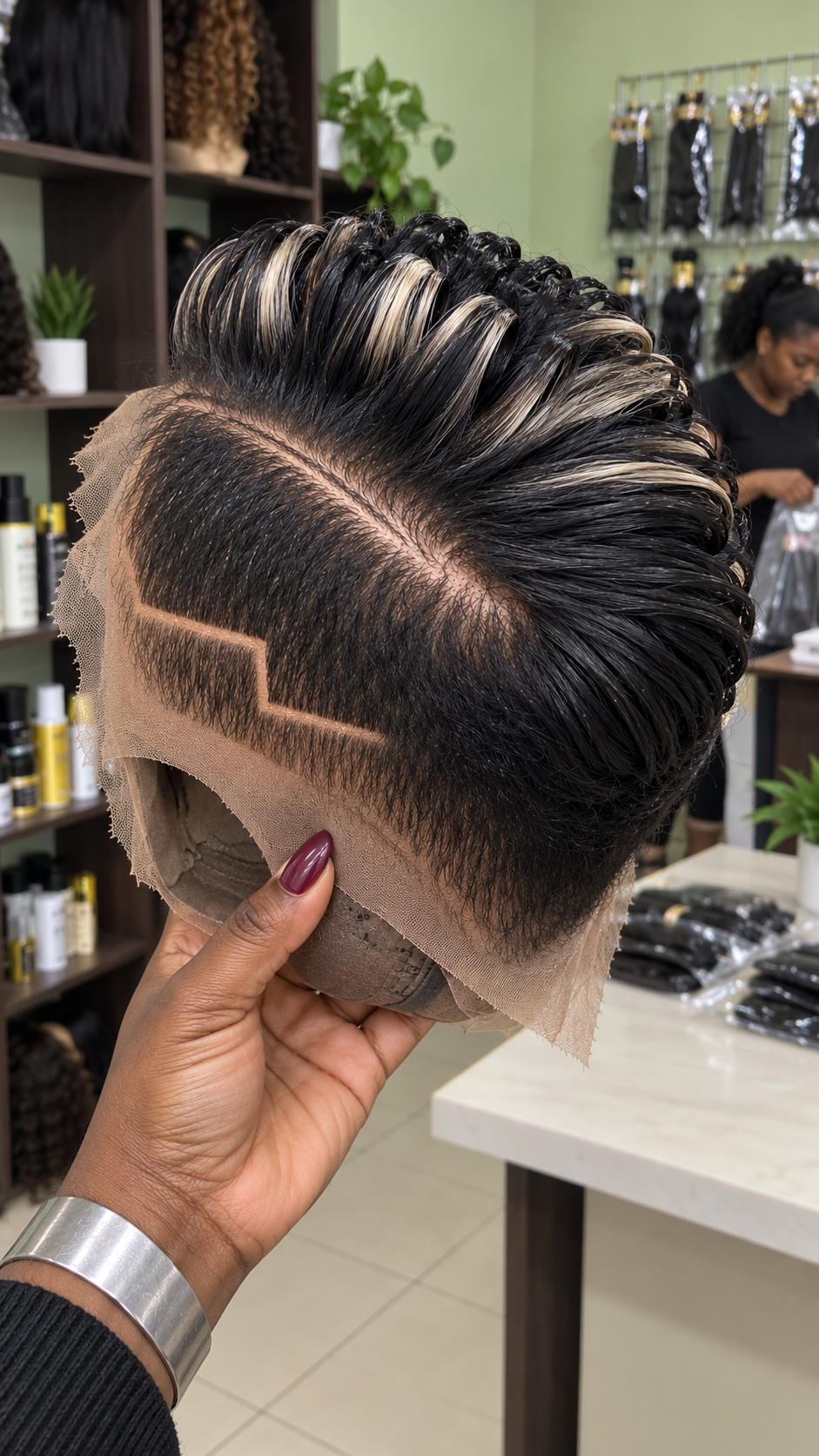 Where To Buy This Black and Champagne Blonde Pixie Wig With Stepped Side Lines #ssh