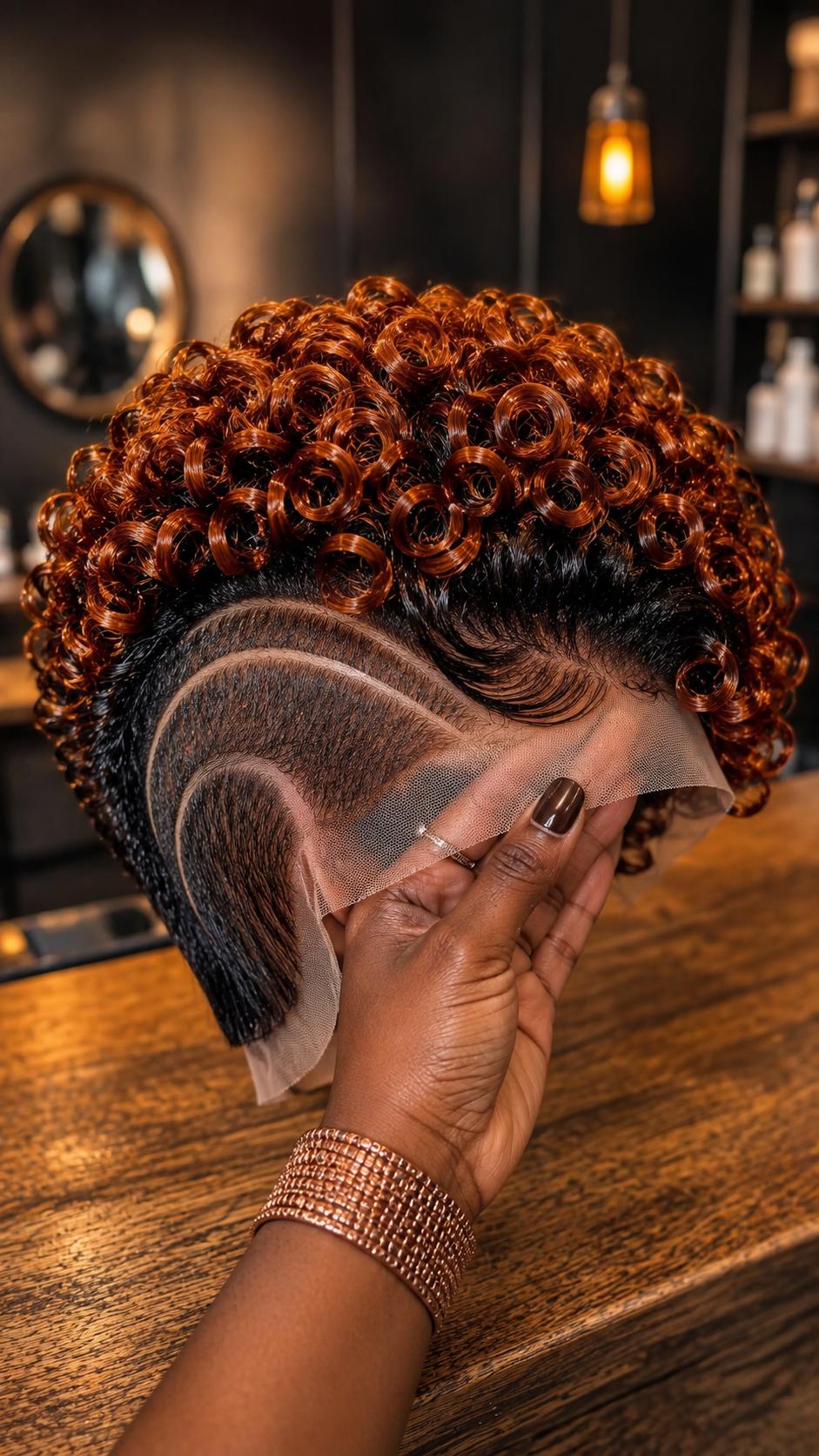 Two Concentric Razor Arches Reveal Exactly How High-Tension Copper Pixie Wigs Hold Their Curve #aft Two Concentric Razor Arches Reveal Exactly How High-Tension Copper Pixie Wigs Hold Their Curve #aft