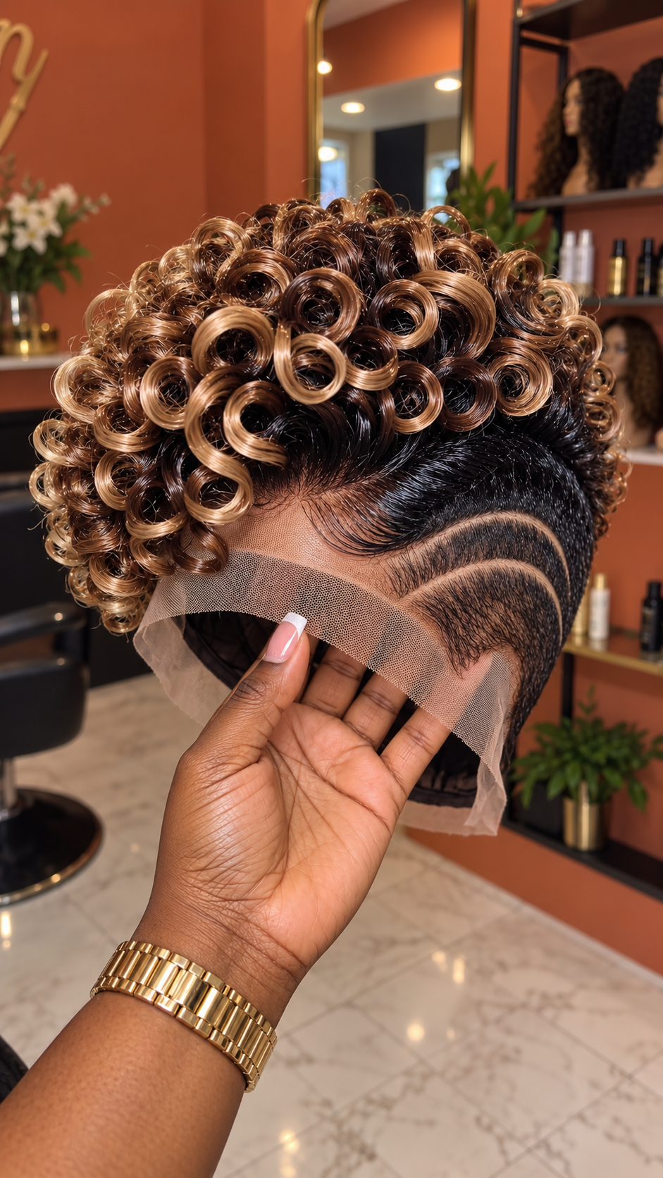 Where To Find a Honey Blonde Spiral Pixie Wig With Double Curved Side Lines #eft Where To Find a Honey Blonde Spiral Pixie Wig With Double Curved Side Lines #eft