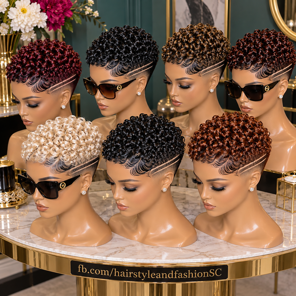 Finger Coil Pixie Cuts With Double Side-Line Designs #fa Finger Coil Pixie Cuts With Double Side-Line Designs #fa