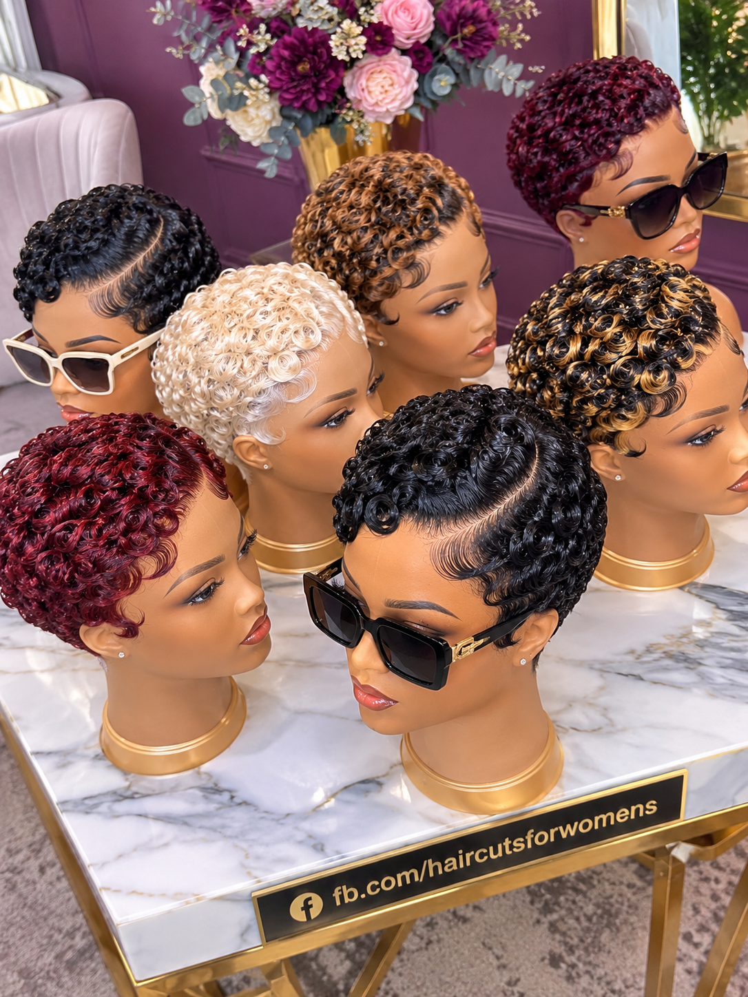 7 Glossy Finger Curl Pixie Wigs in Black, Burgundy, Blonde and Caramel #bwi 7 Glossy Finger Curl Pixie Wigs in Black, Burgundy, Blonde and Caramel #bwi