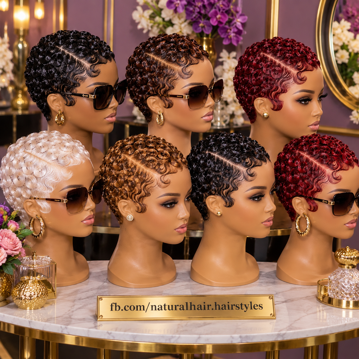 Finger Curl Pixie Wigs With Deep Side Parts and Sculpted Waves #natu