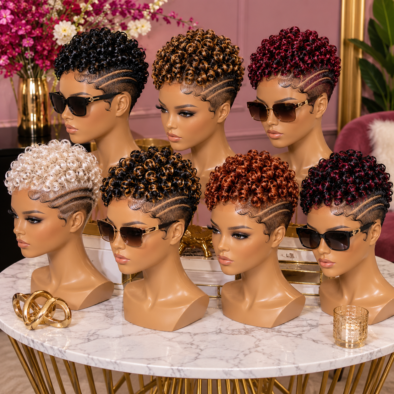 Finger Curl Pixie Cuts With Triple Side-Line Designs #bwi Finger Curl Pixie Cuts With Triple Side-Line Designs #bwi