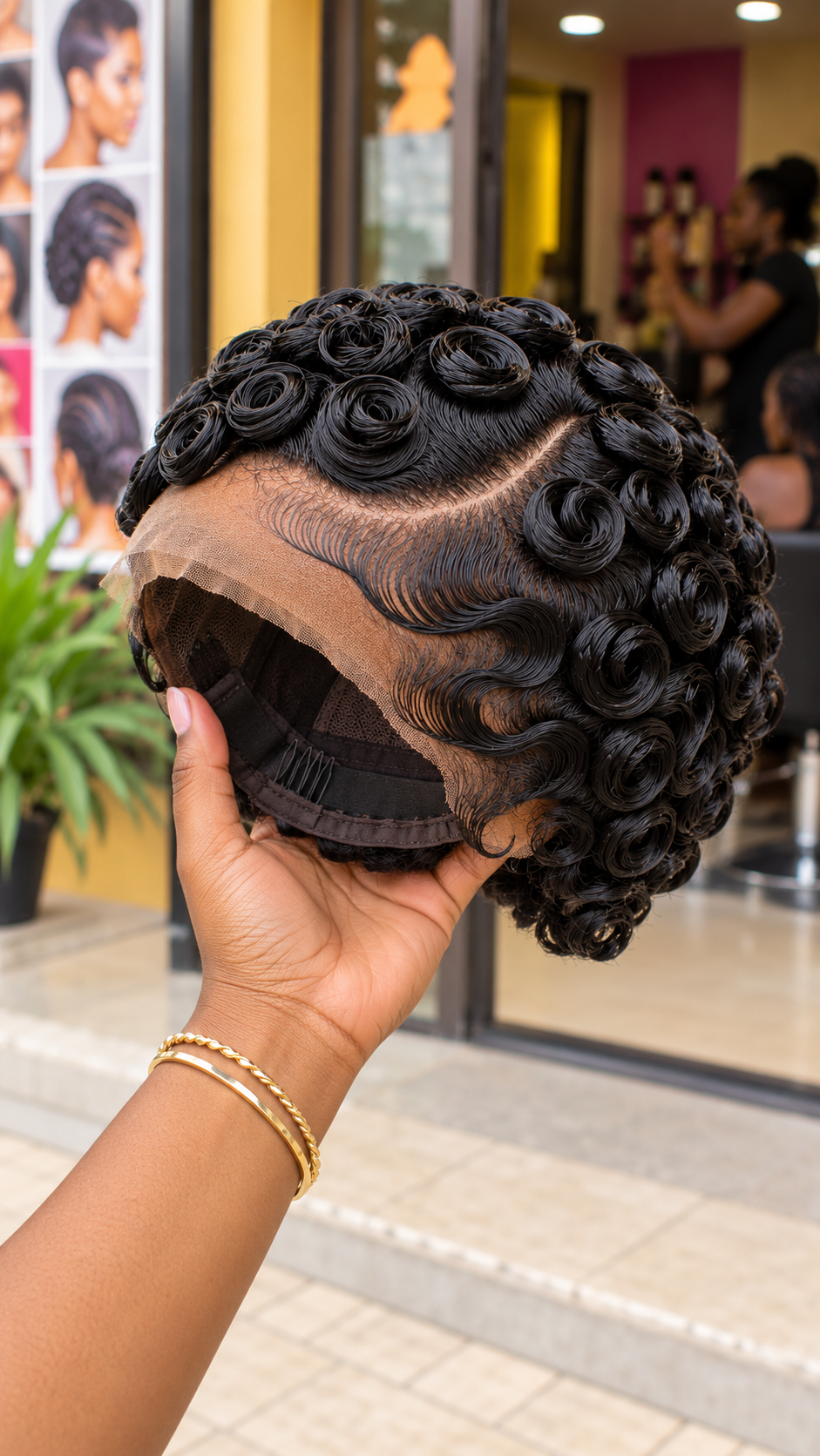 Elegant Black Rose Curls with Flowing Finger Waves #stayh