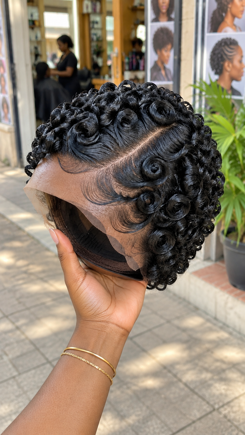 Beautiful Black Finger Curls with Elegant Side Waves #bwih Beautiful Black Finger Curls with Elegant Side Waves #bwih