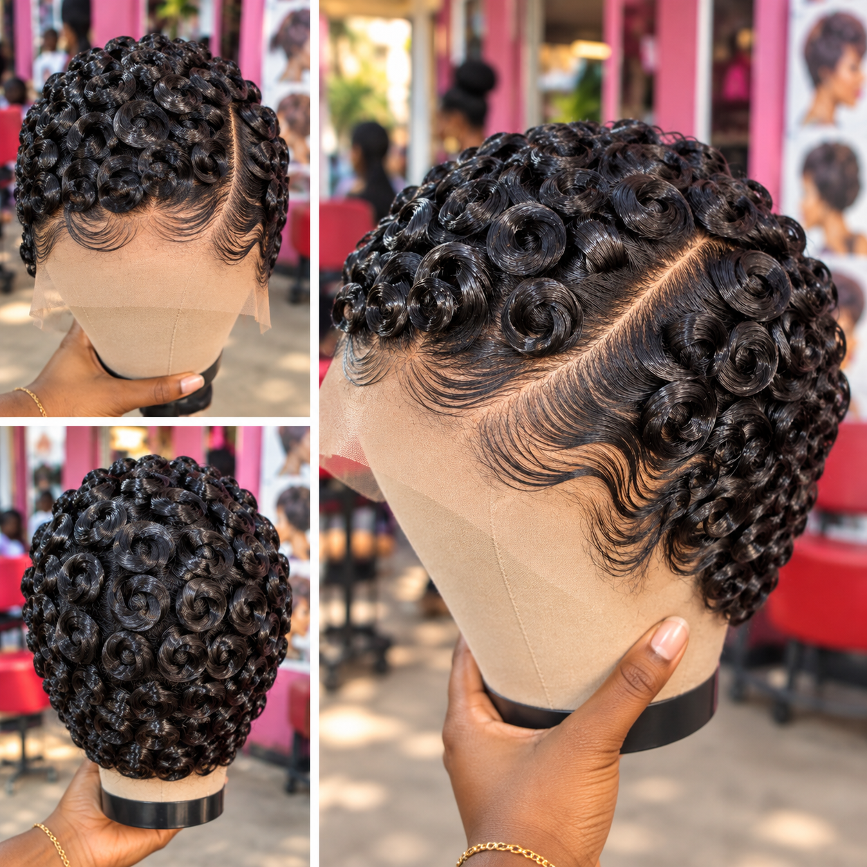 Lovely Black Pin Curls with Elegant Finger Waves #cas Lovely Black Pin Curls with Elegant Finger Waves #cas