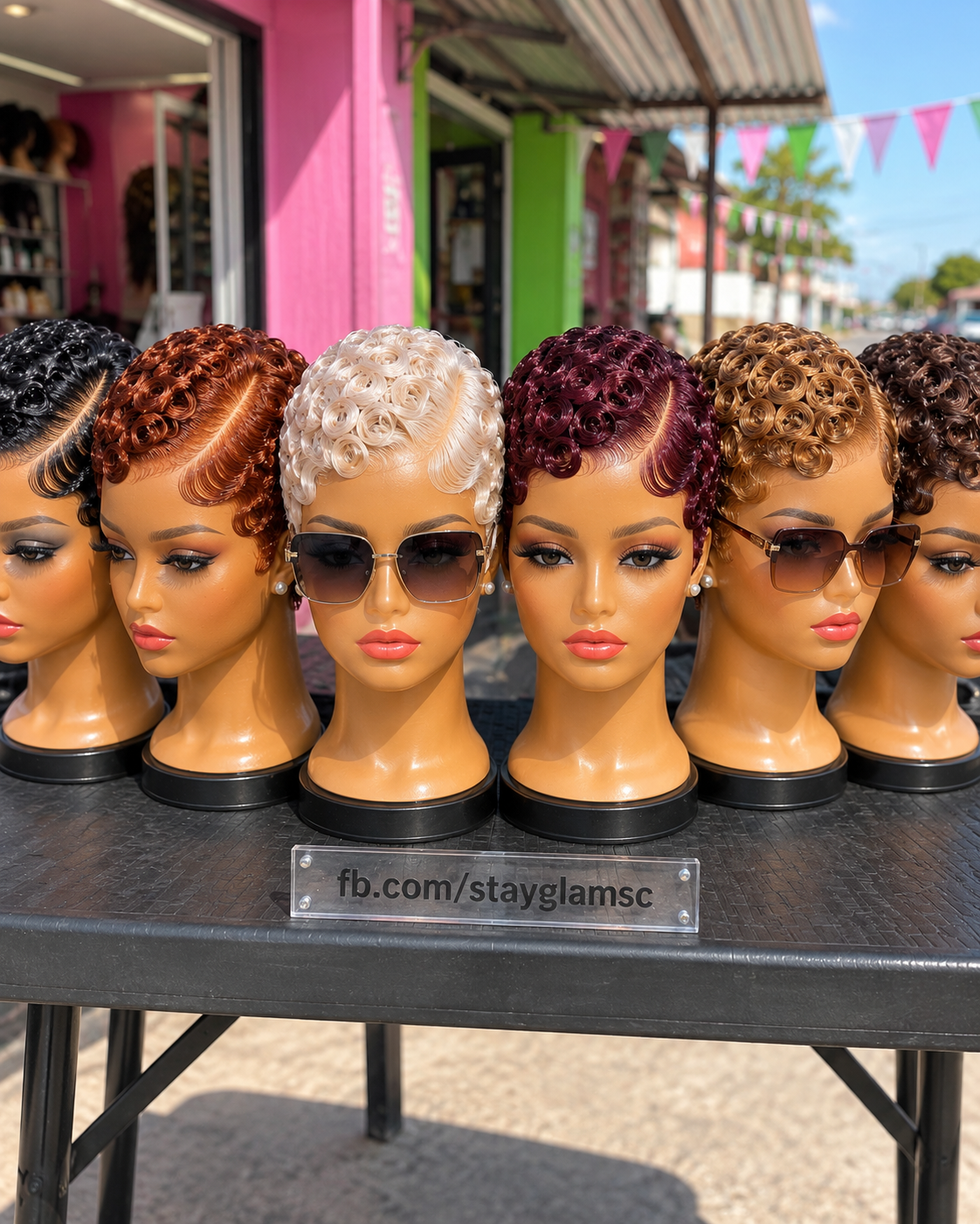 Glamorous Finger Curl Pixies in Beautiful Salon Colors #hwb