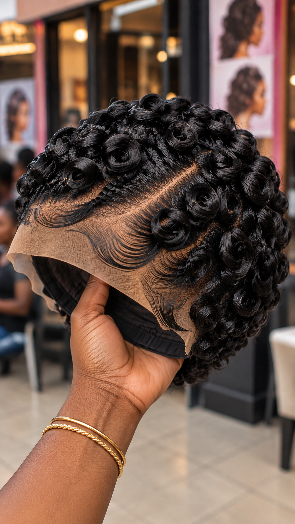 Black Pixie Curls with Dramatic Swoop Waves #hwbh Black Pixie Curls with Dramatic Swoop Waves #hwbh