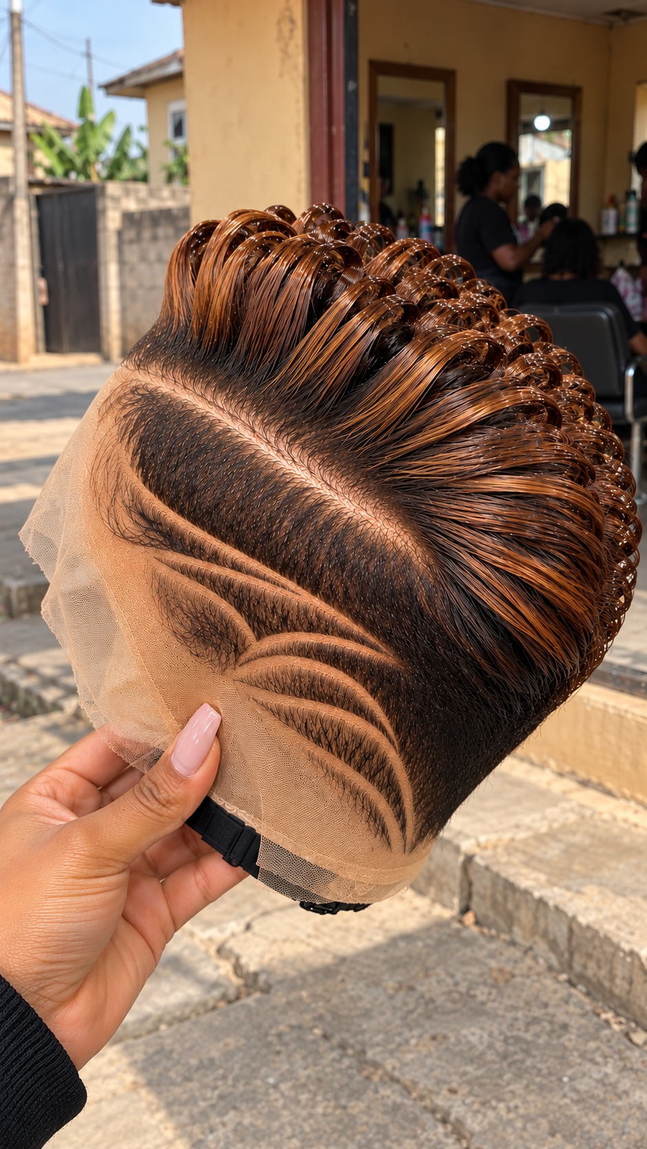 Caramel Ribbon Waves with Artistic Side Curves #real Caramel Ribbon Waves with Artistic Side Curves #real