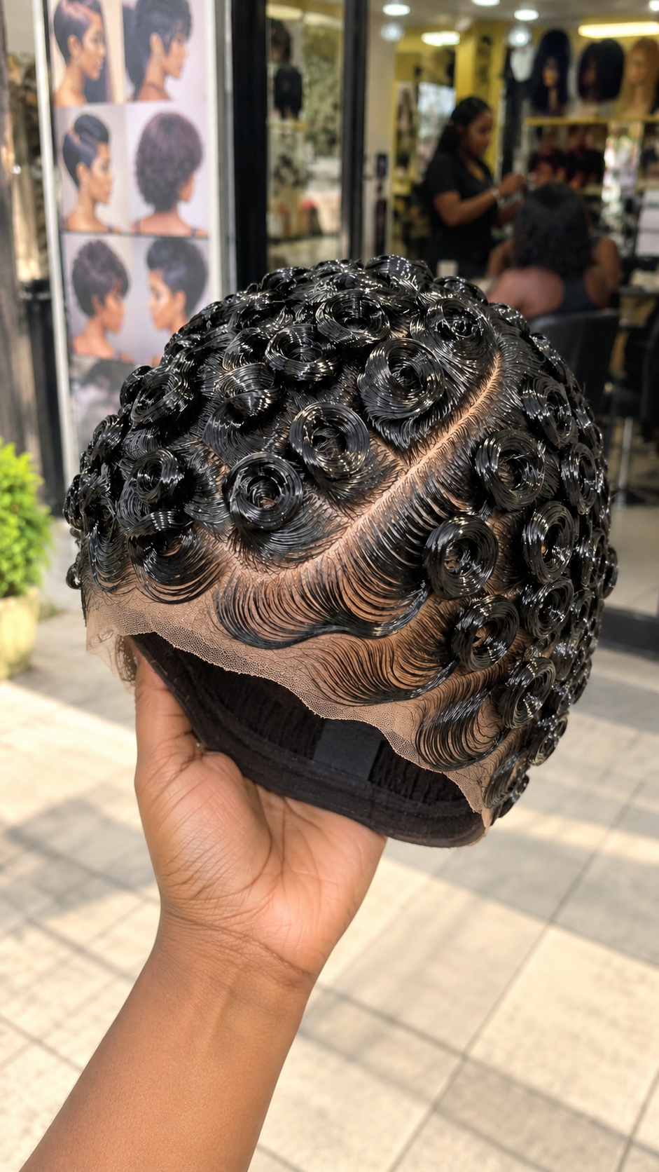 Glossy Black Crown Curls With Artistic Finger Waves #bwih