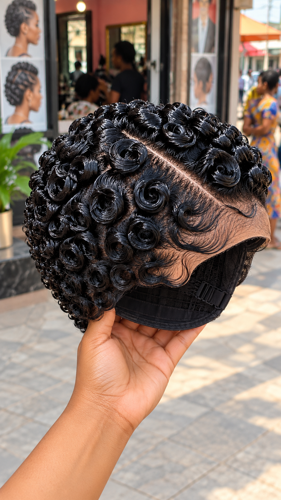 Midnight Black Lace Wig with Sculpted Spiral Clusters #fah